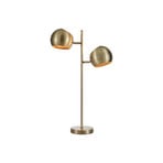 Edgar table lamp, 2-bulb, antique brass