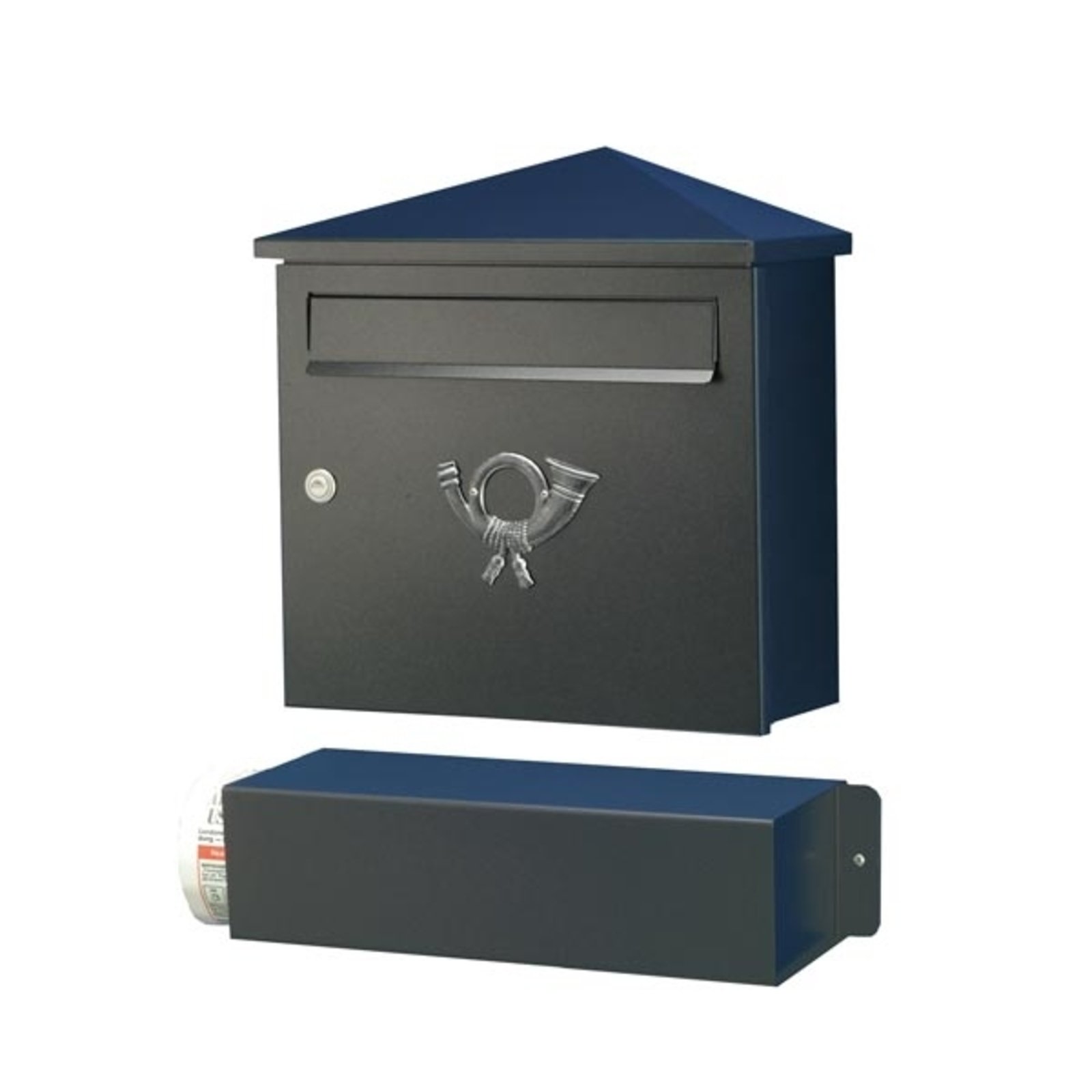 Elegant letterbox LUCIO black