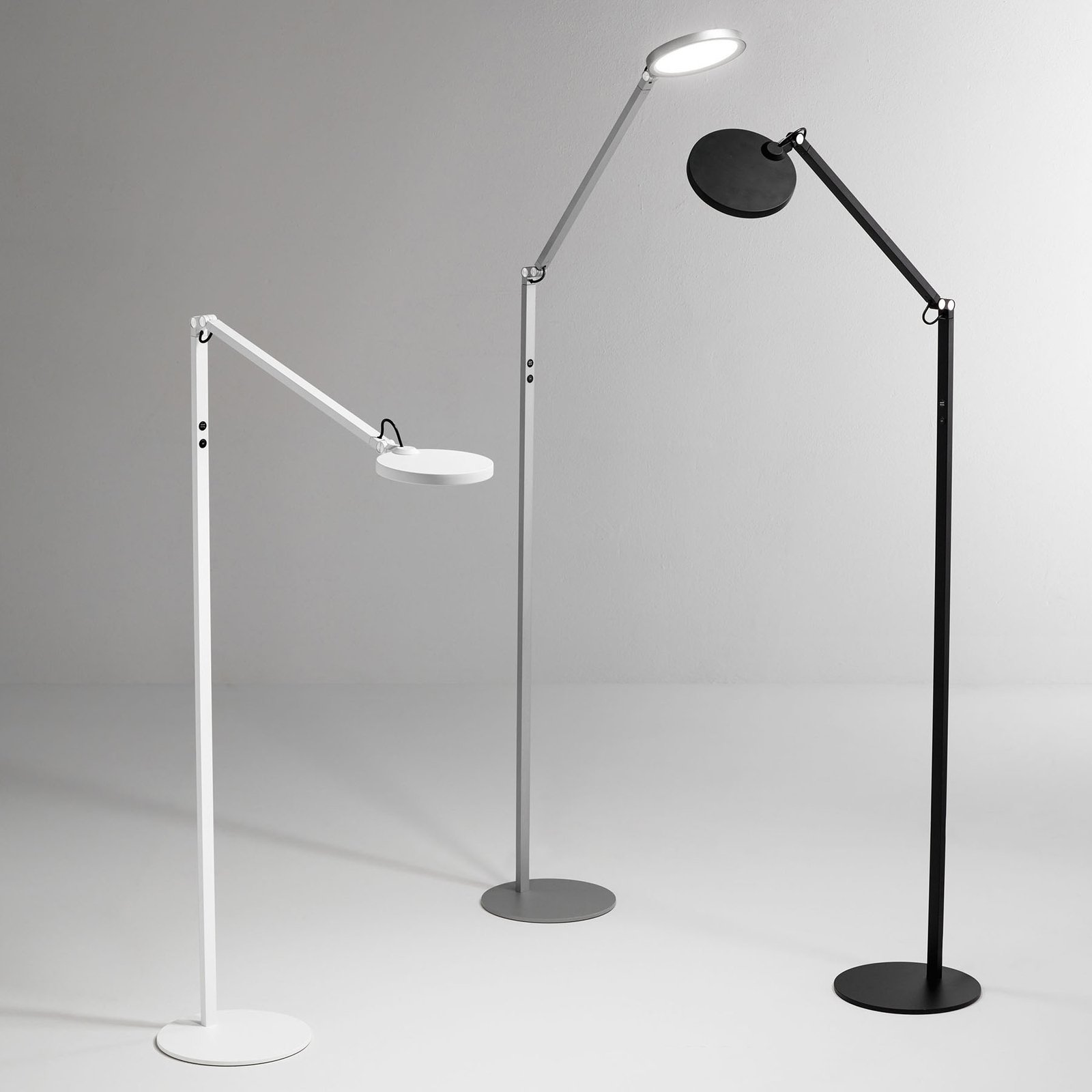 LED vloerlamp Regina, 1-lamp, aluminium