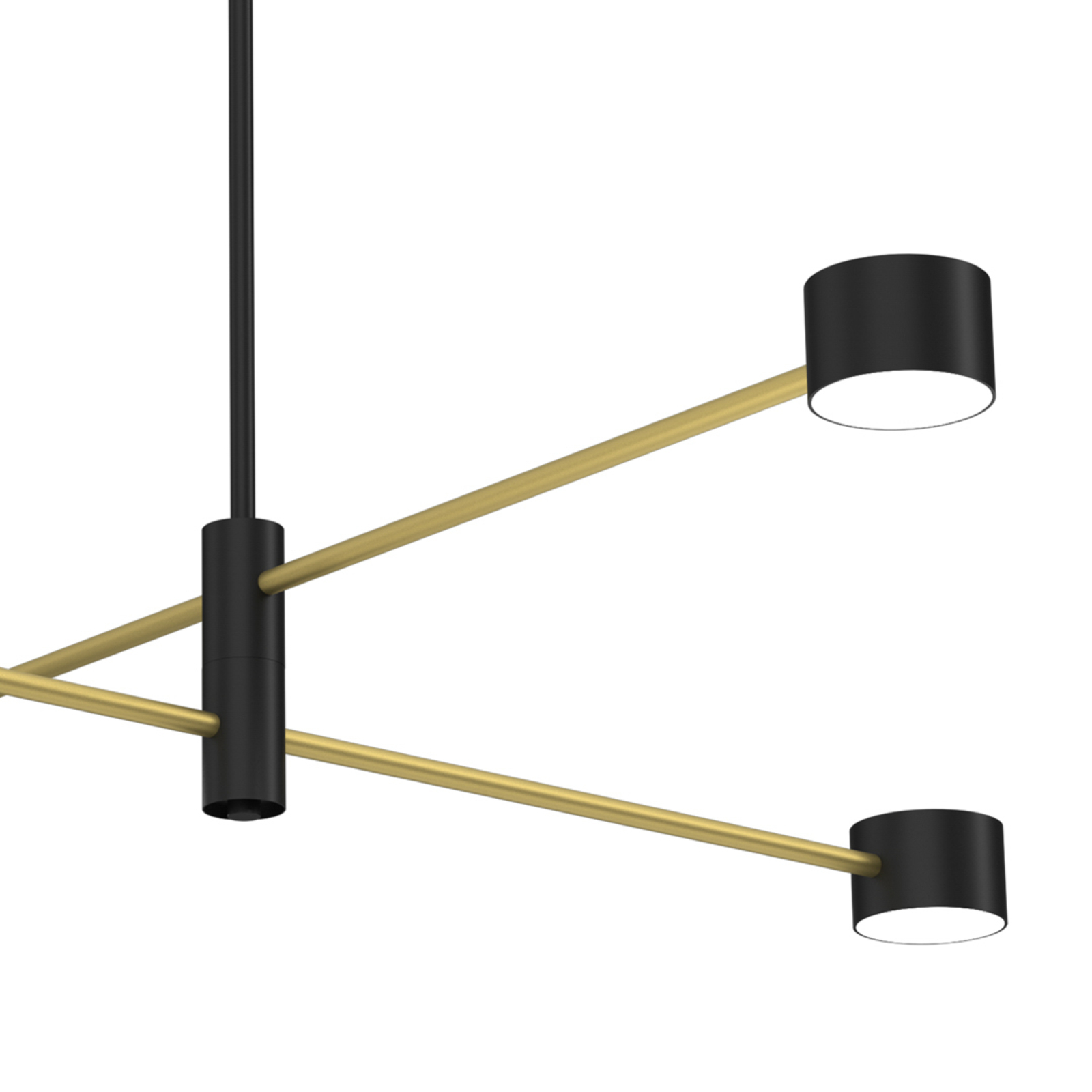 Plafondlamp Cross Gold, 4-lamps
