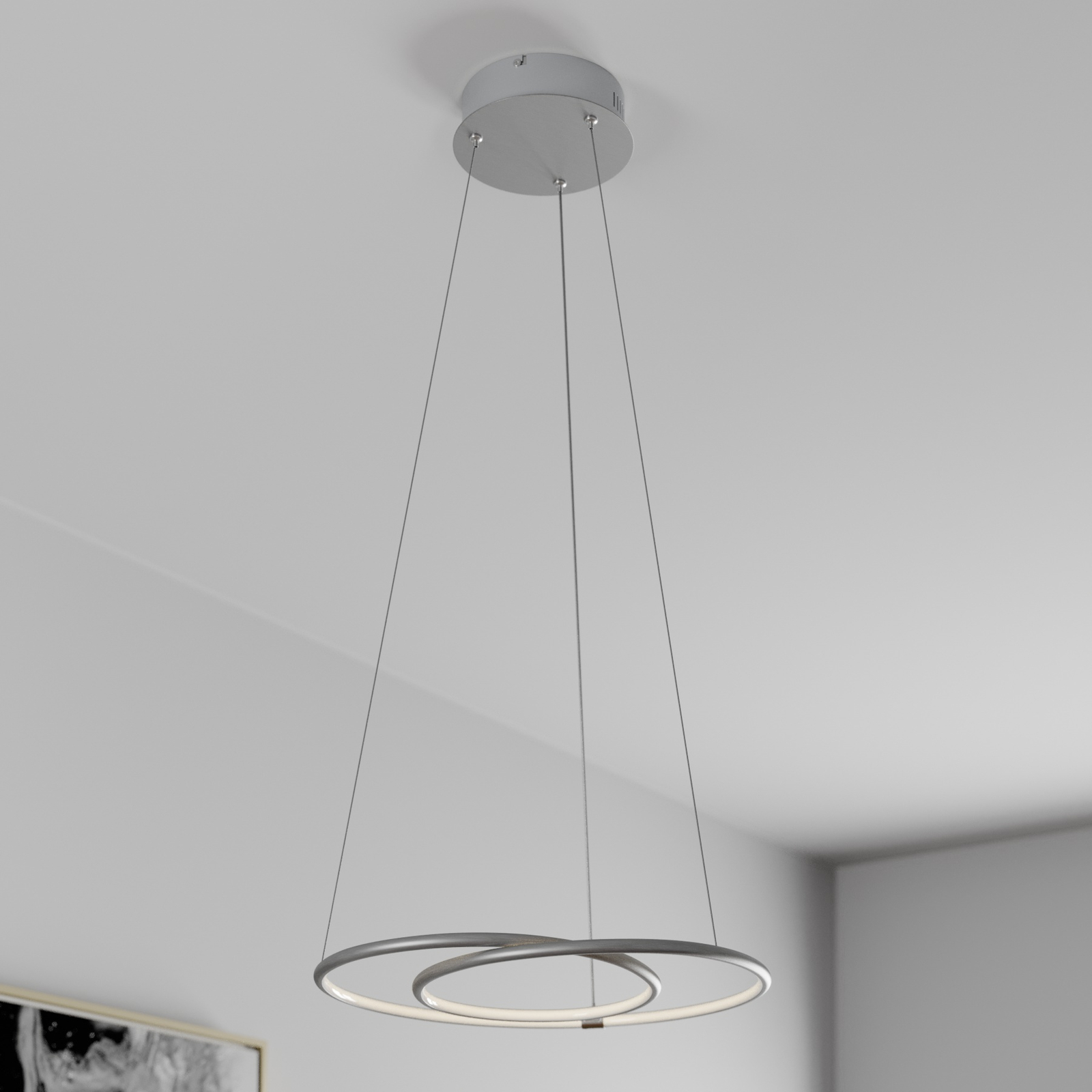 Lindby Lucy LED-hængelampe, 45 cm, aluminium