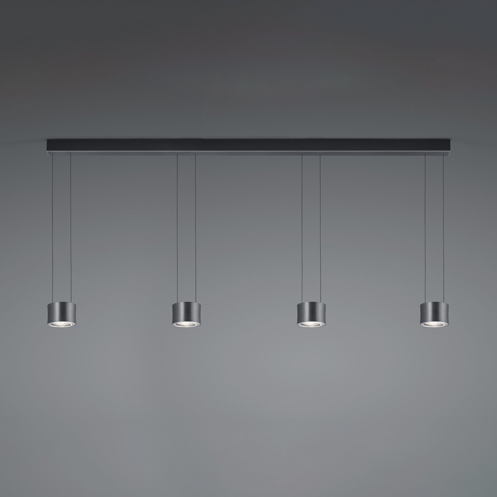 BANKAMP Impulse Flex LED hanglamp 4-lamps zwart