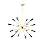 Lampada LED a sospensione Sputnik, 16 luci, oro/nero - Stilnovo
