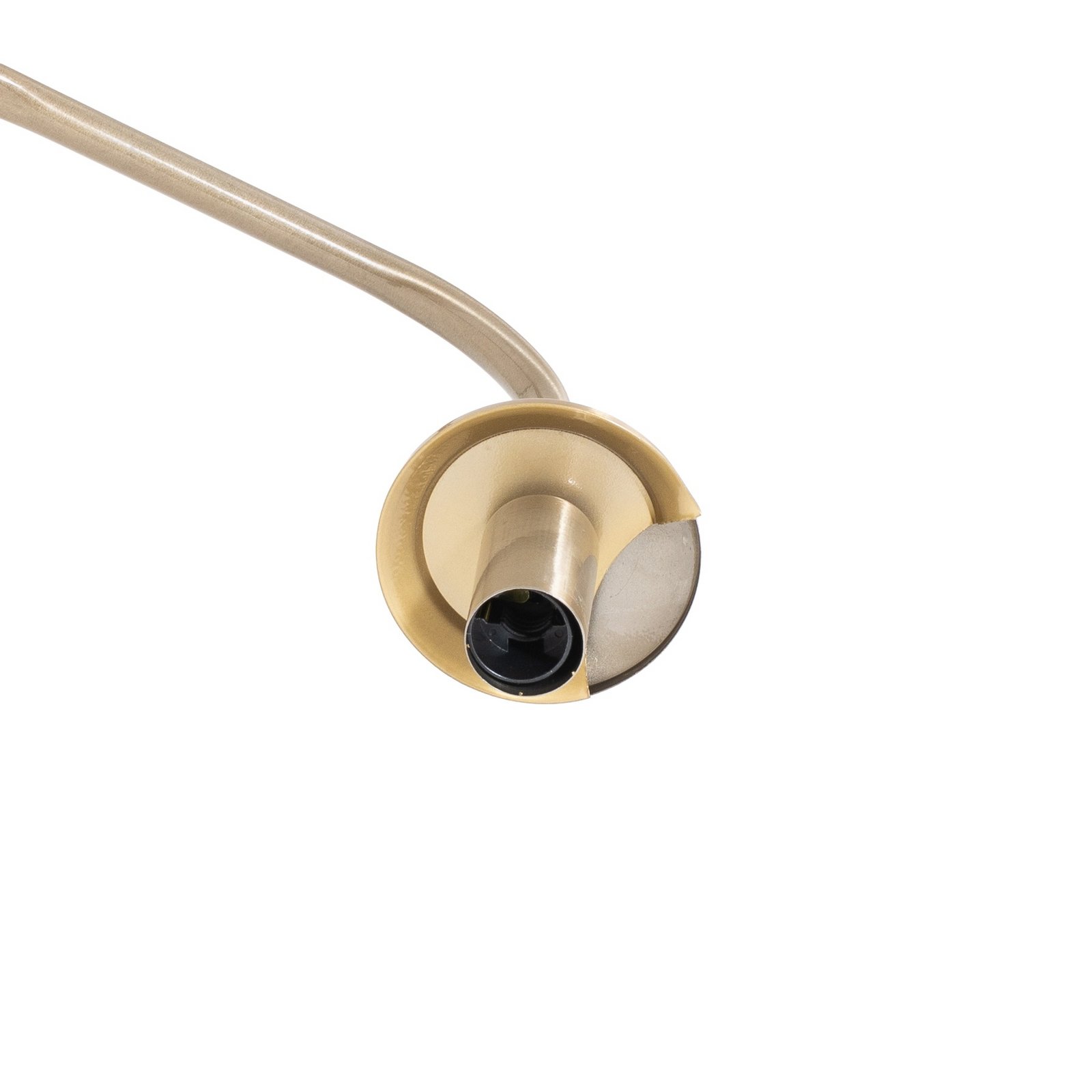 Gulvlampe Viran, antik guld, glas, højde 146 cm, E14