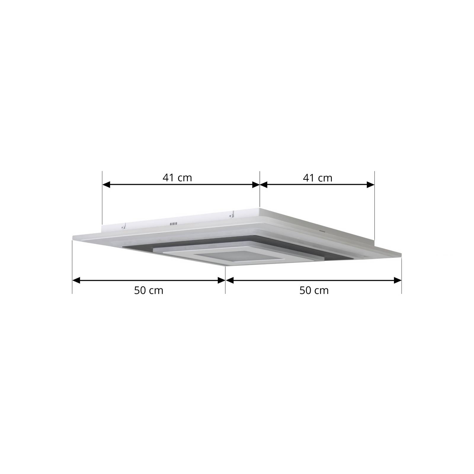 Lampa sufitowa LED Lindby Rebeka, 50 x 50 cm, CCT, ściemniany