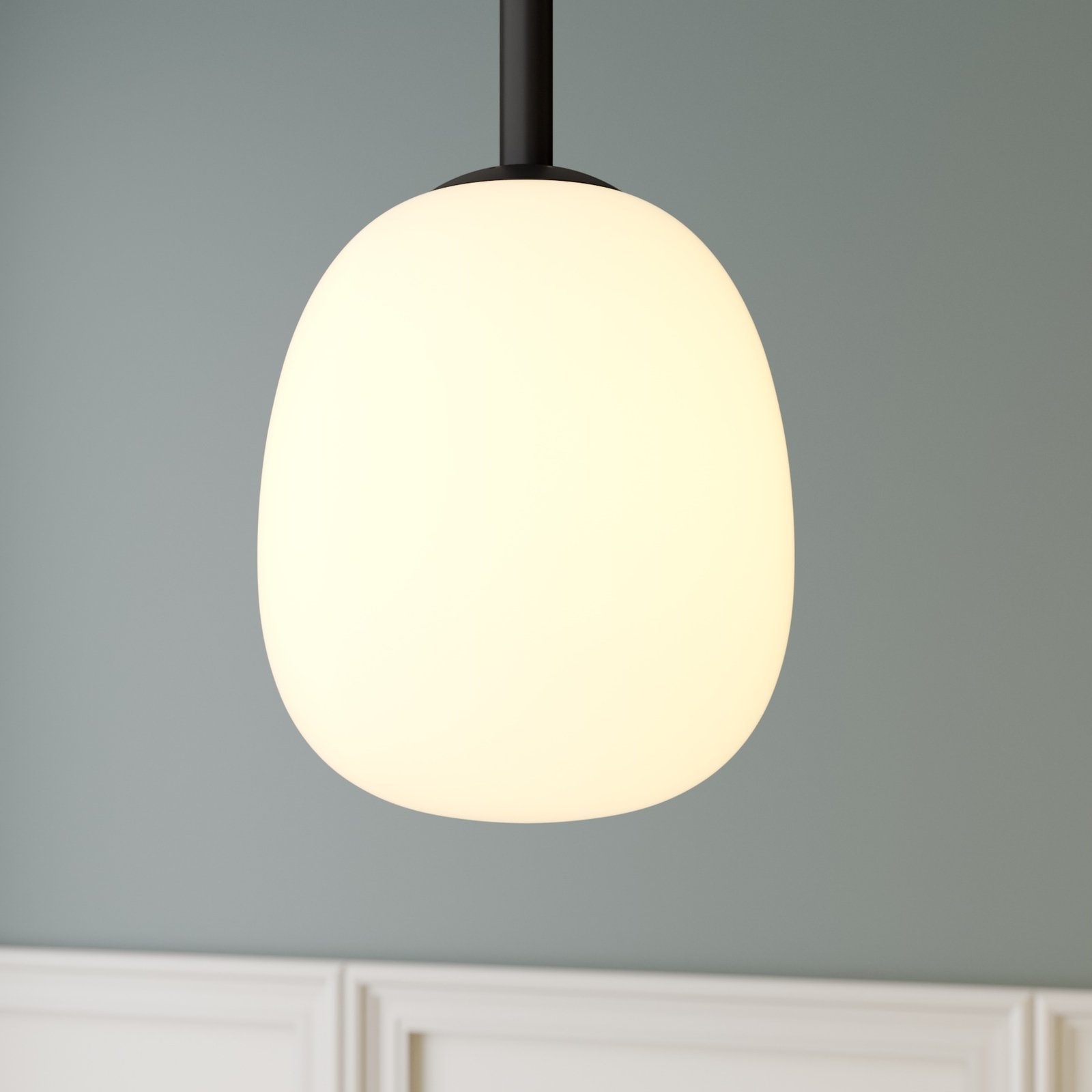Etiena 5 Hanglamp Opal/Black - Lindby