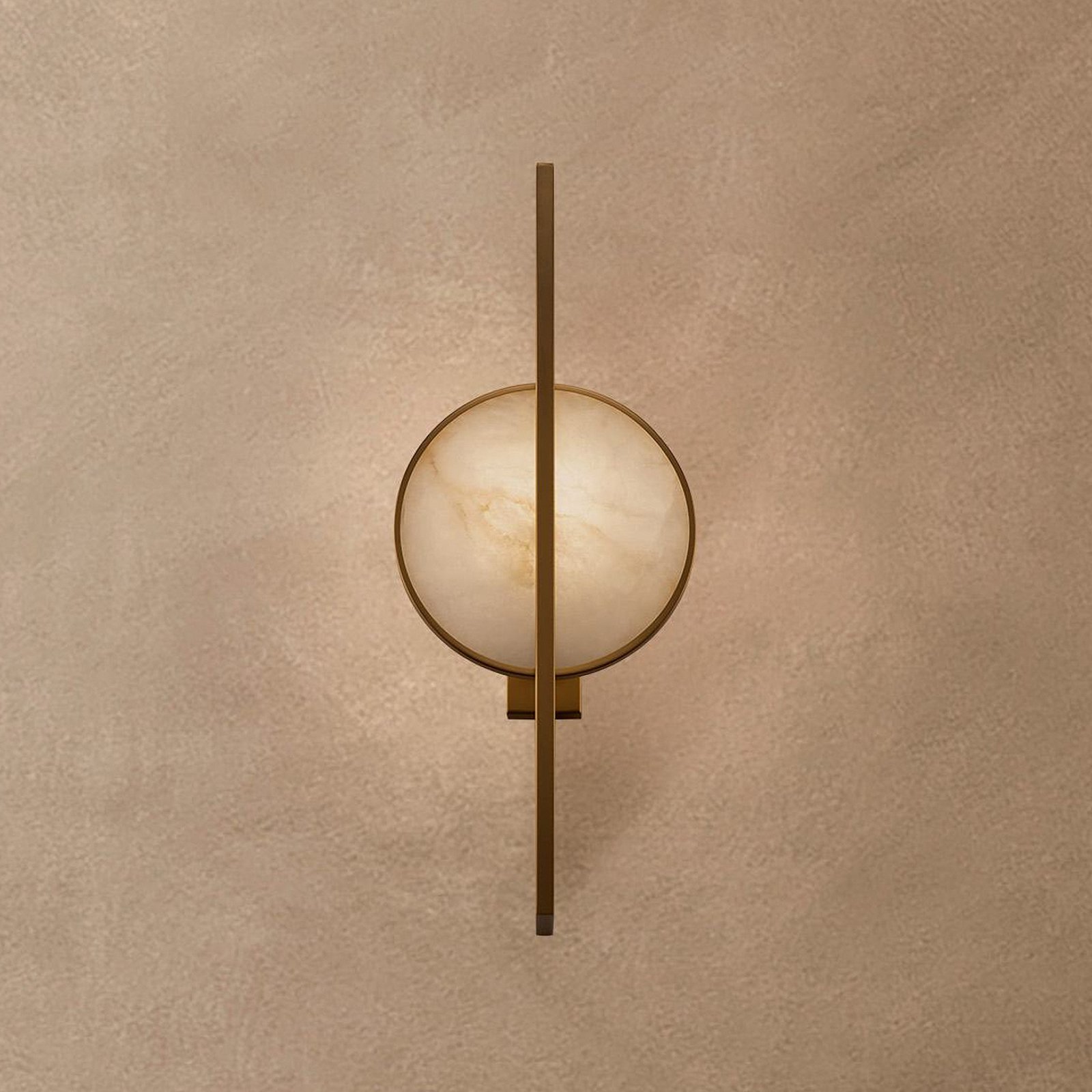 Maytoni Marmo wandlamp in goud met marmer