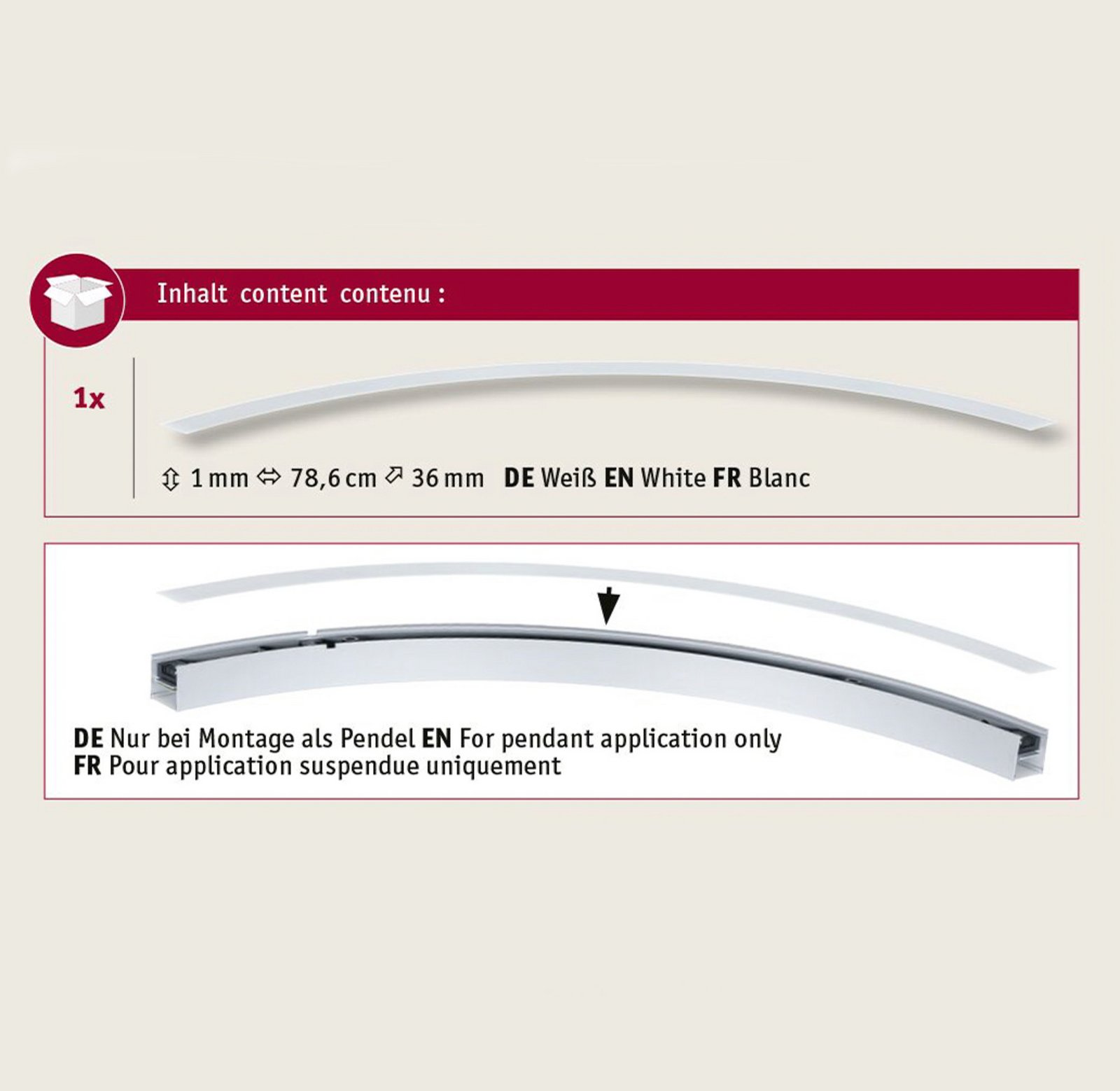 Copertura Paulmann Linion, bianca, curva 90°, plastica