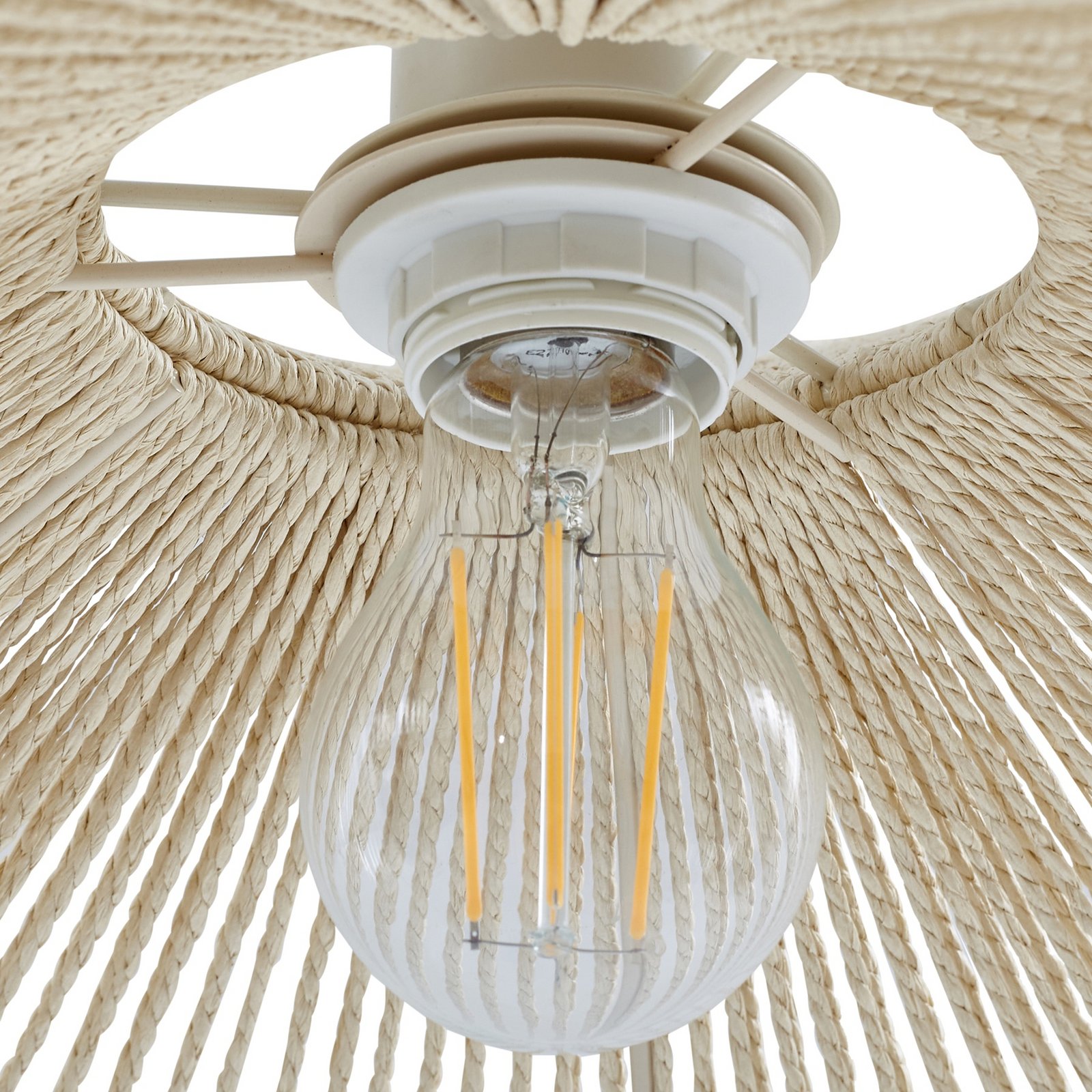 Lindby Außenstehlampe Valdorin, beige, 199 cm, IP44