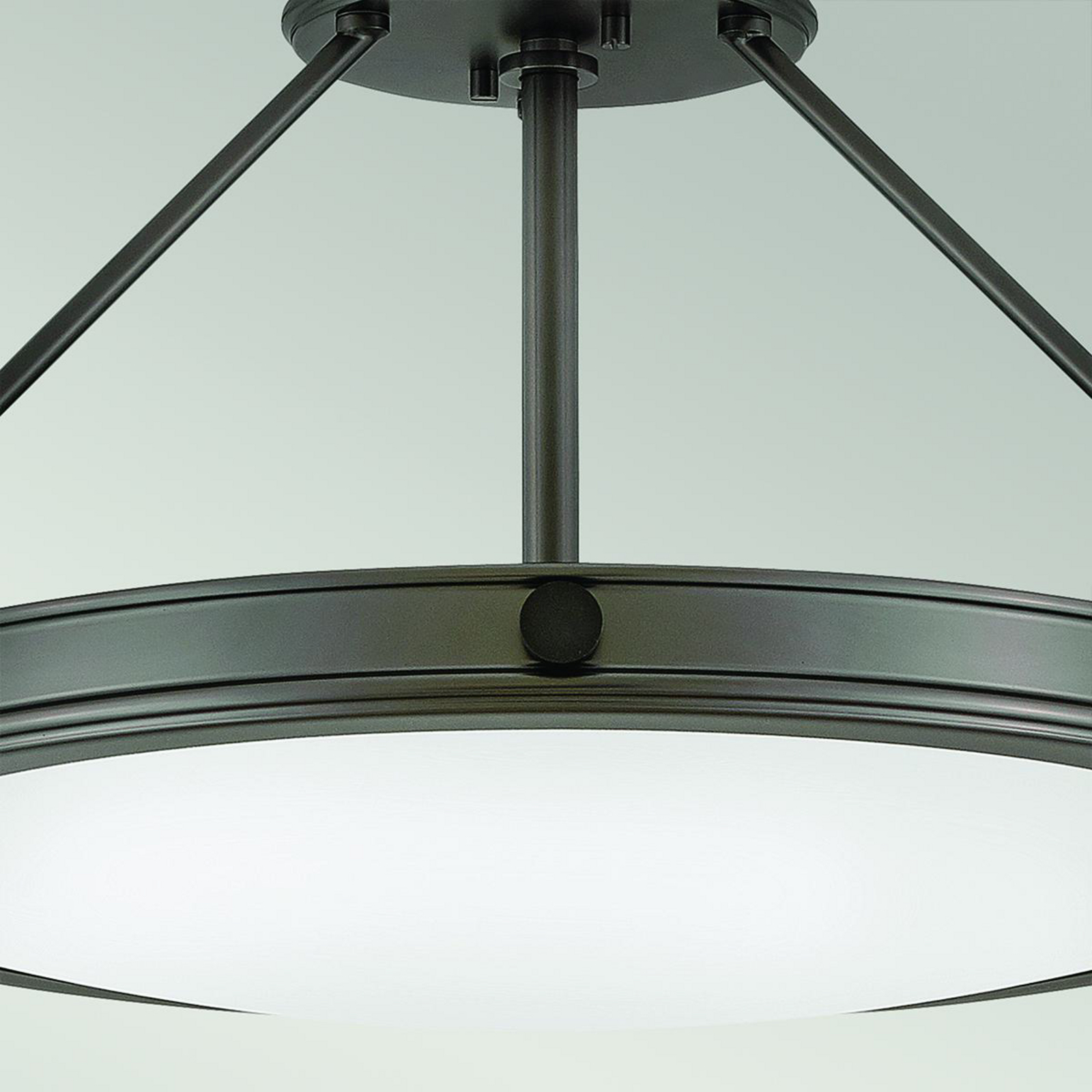 Collier ceiling light, black, Ø 41.7 cm, steel, glass, E14