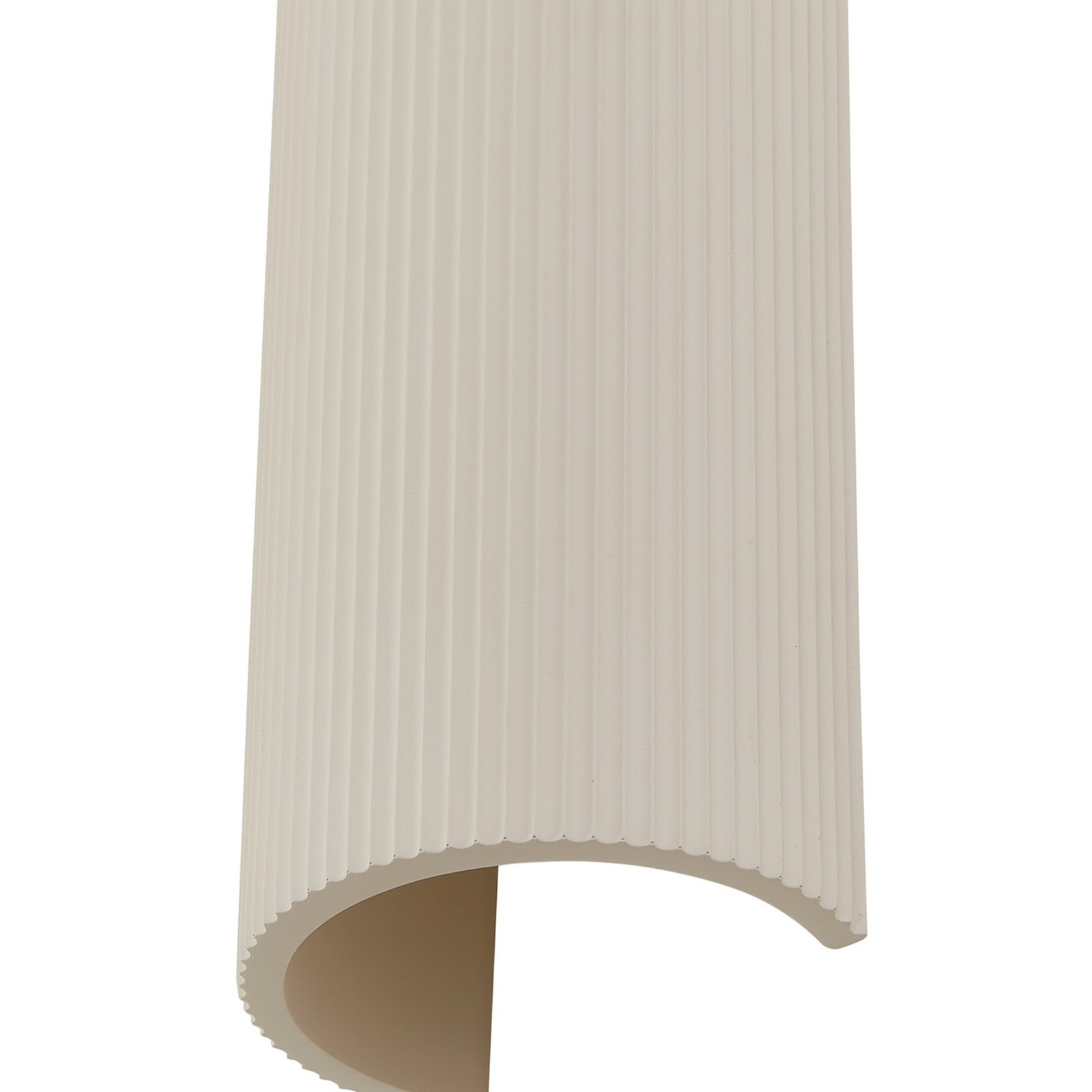 Aplique de pared Lindby Colja, redondo, altura 30,5 cm, escayola, blanco