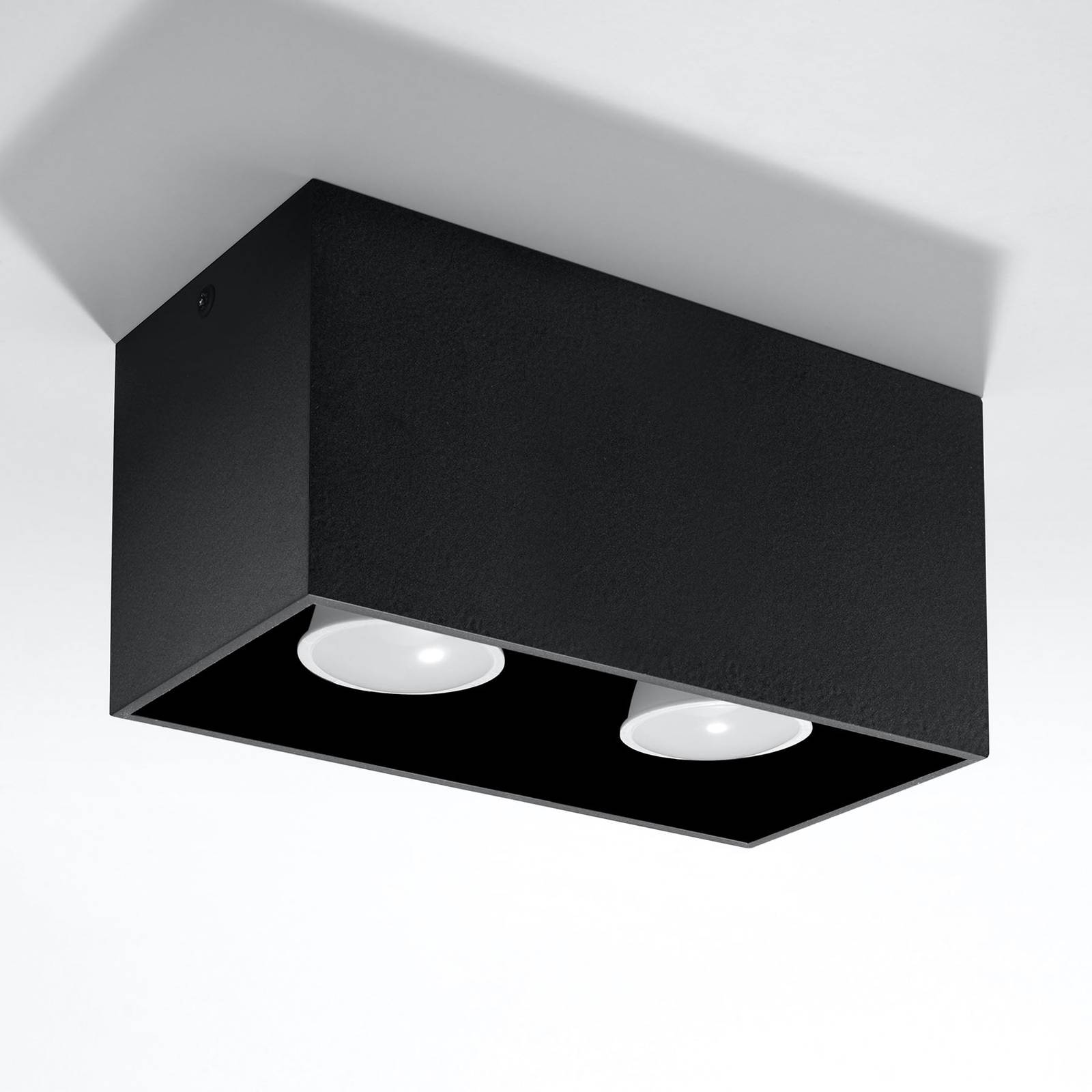Lampa sufitowa Ara Maxi z aluminium 2-pkt. czarna