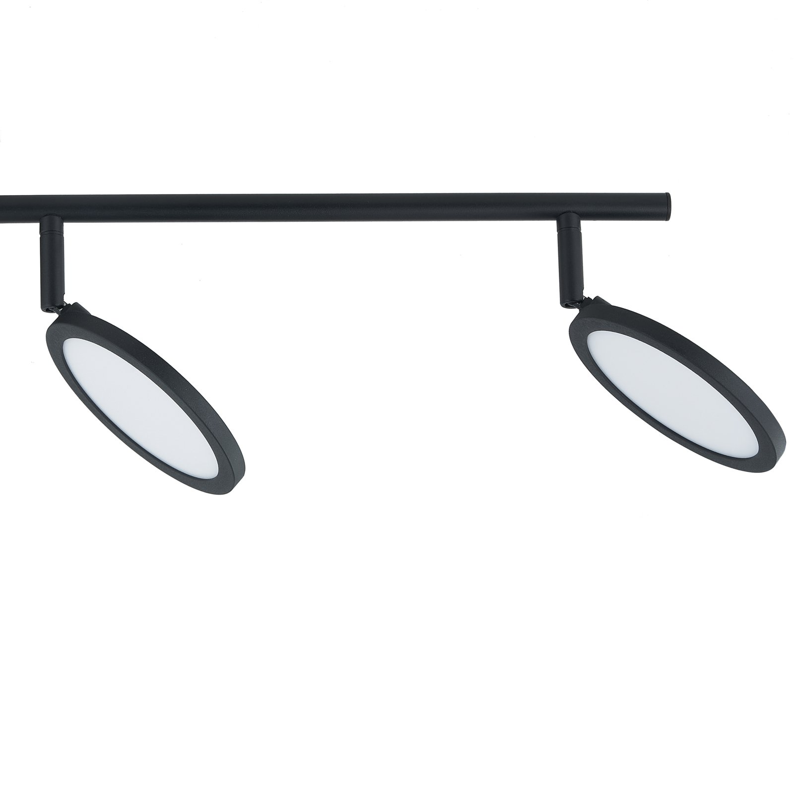 Lindby LED-Spot Manel, schwarz, Eisen, 82 cm lang, 4.flg.