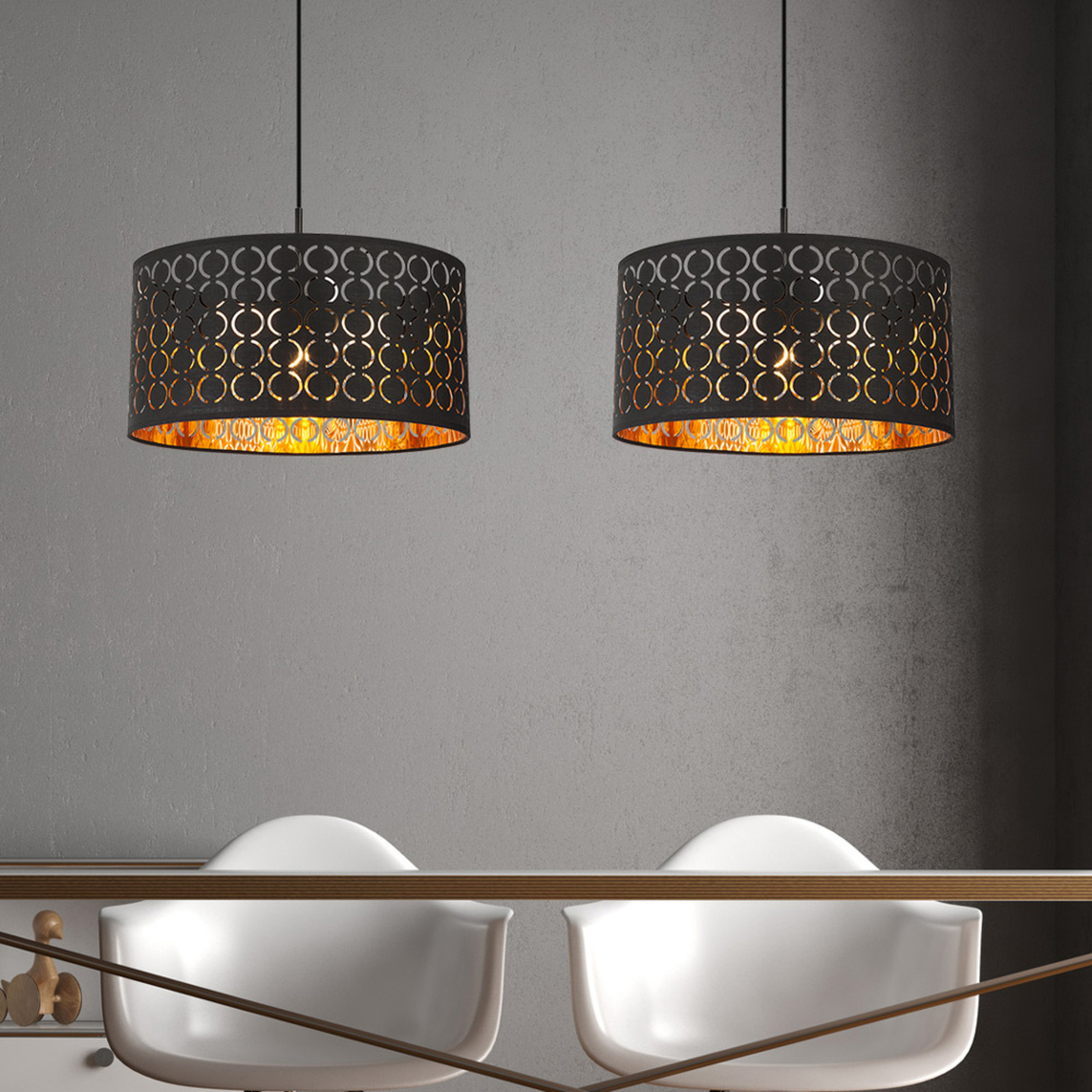 Harald hanging light in an Oriental style black