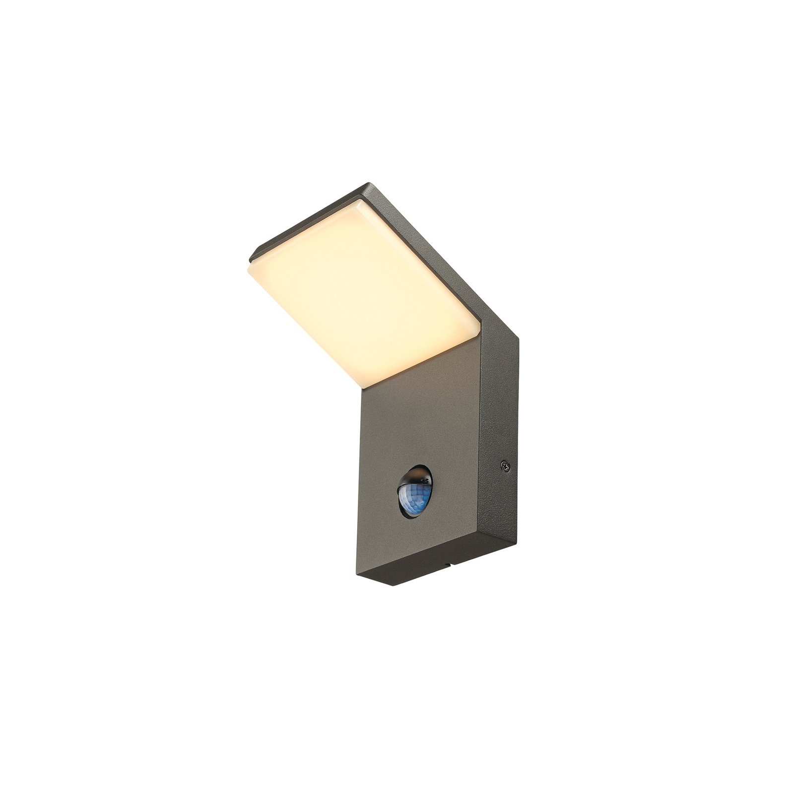 Ordi LED-vegglampe, antrasitt, aluminium, bredde 10 cm, sensor