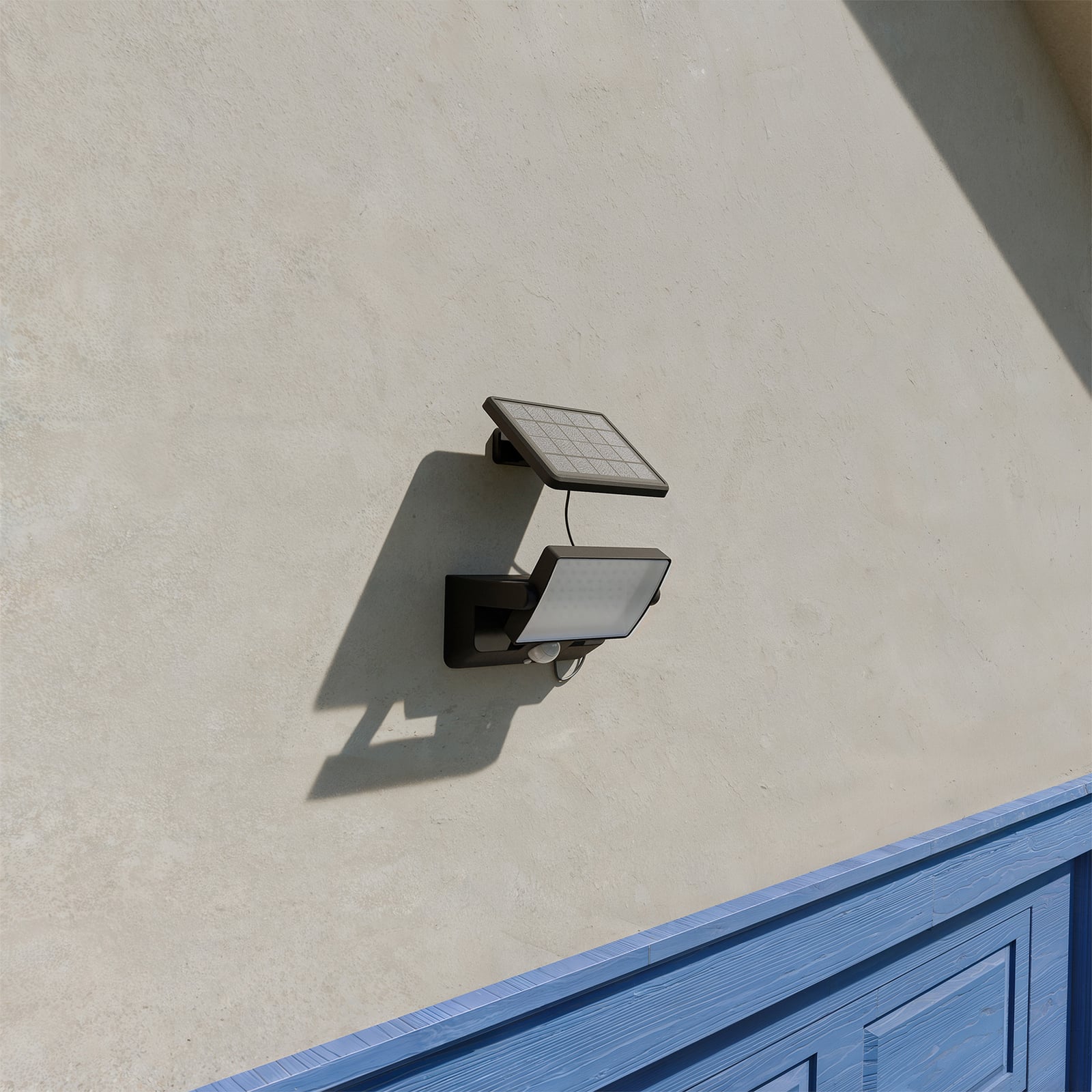 Philips LED-solarna stenska svetilka Fyns, črna, s senzorjem, IP44