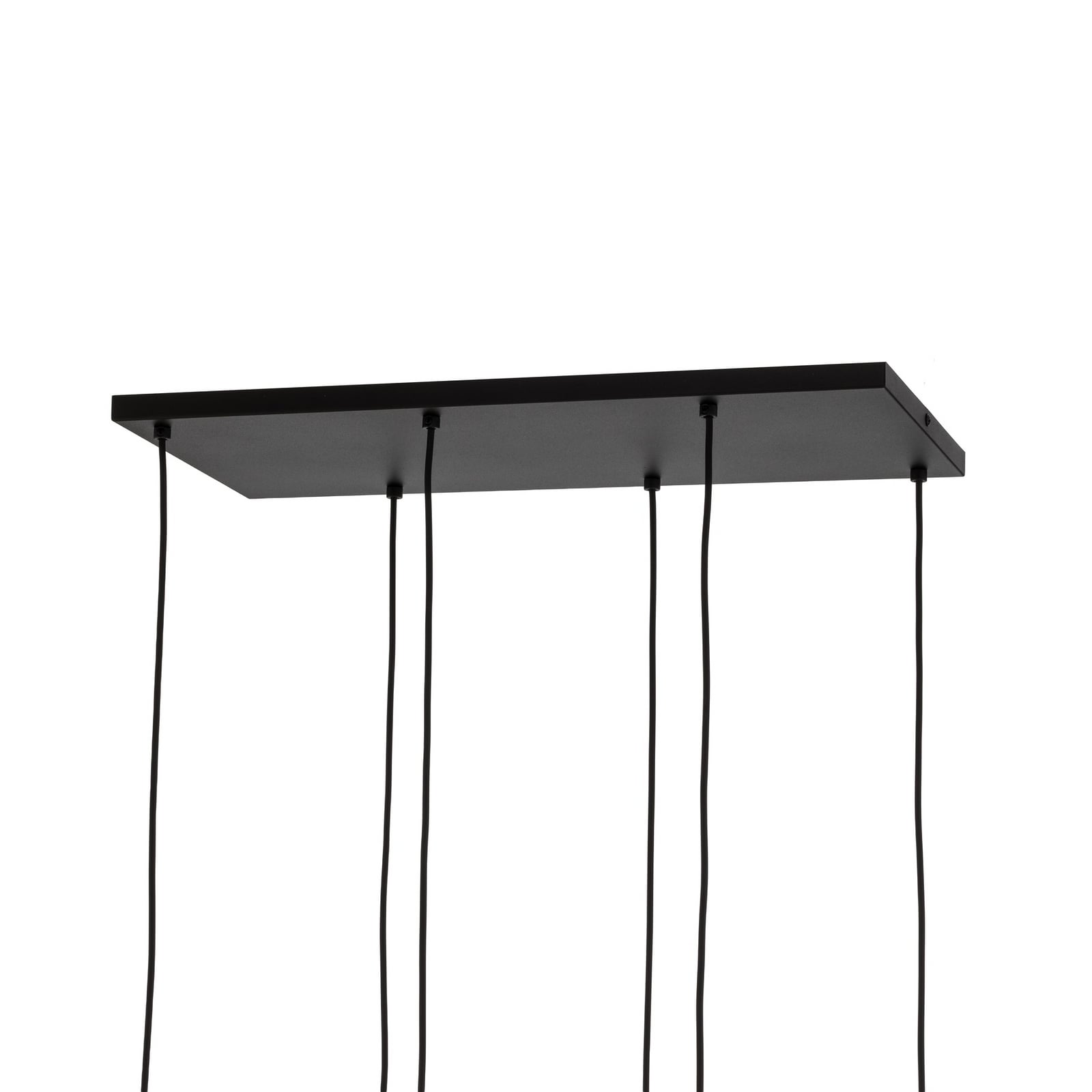 Hängelampe Sophia, 6-flammig, cognac/grün, 65 cm lang, E14
