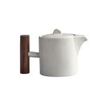 Dzbanek do herbaty Native, wysokość 11 cm, kamień/drewno, biały – 101 Copenhagen