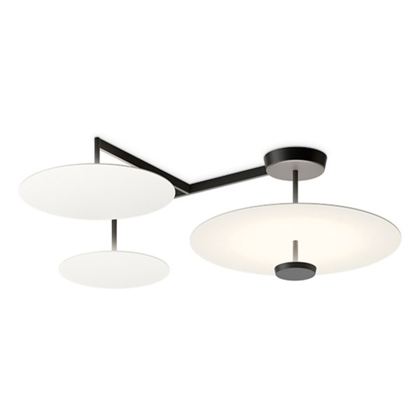 Vibia Flat LED ceiling light 4-bulb white DALI dimmable