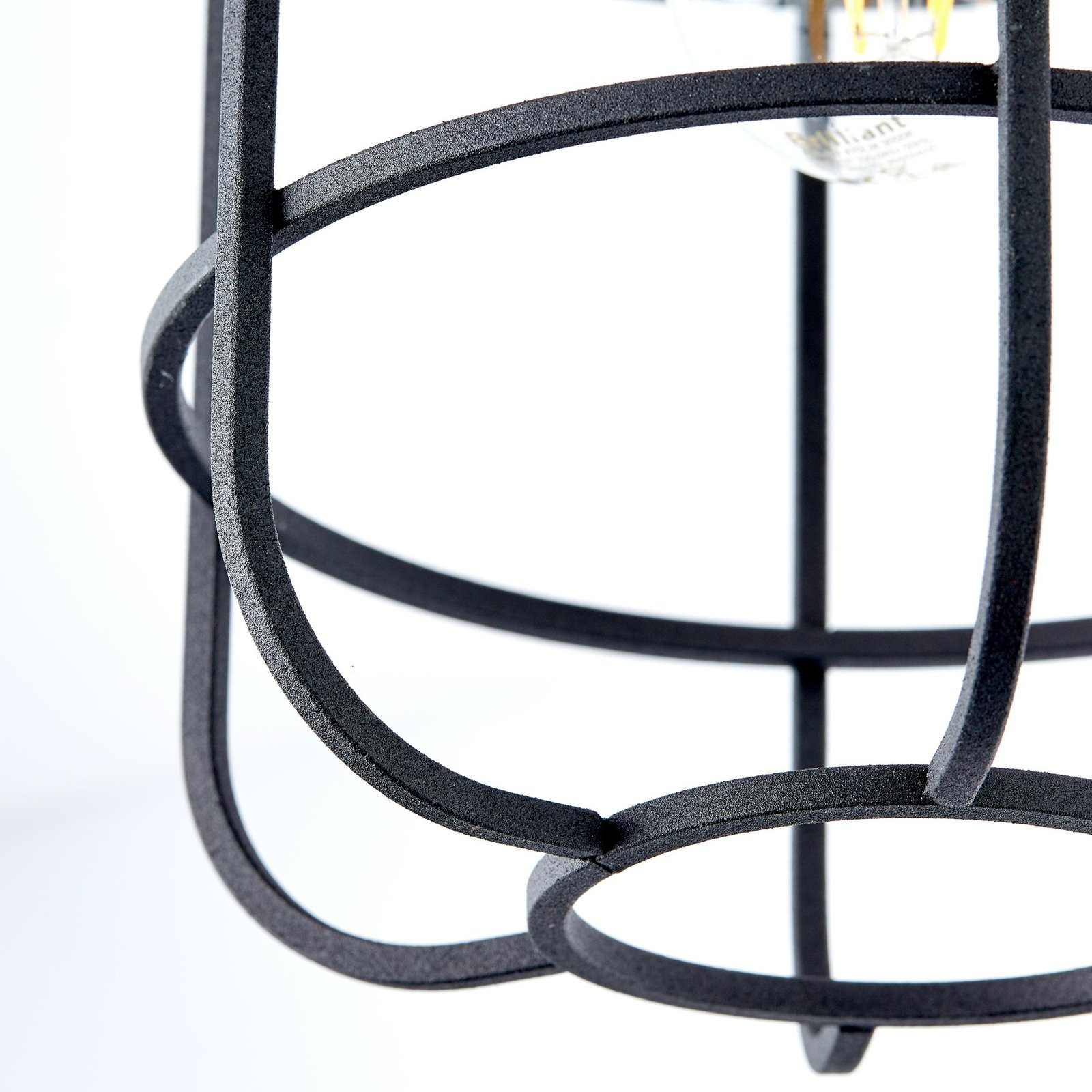 Gwen plafondlamp, Ø 20 cm, antiek hout/zwart, metaal/hout