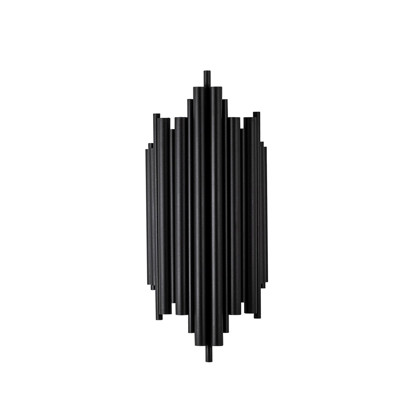 Wandleuchte Reis, schwarz, Metall, Höhe 50 cm