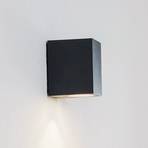 Grafitgraue LED-Außenwandleuchte Tavi, Höhe 9,5 cm