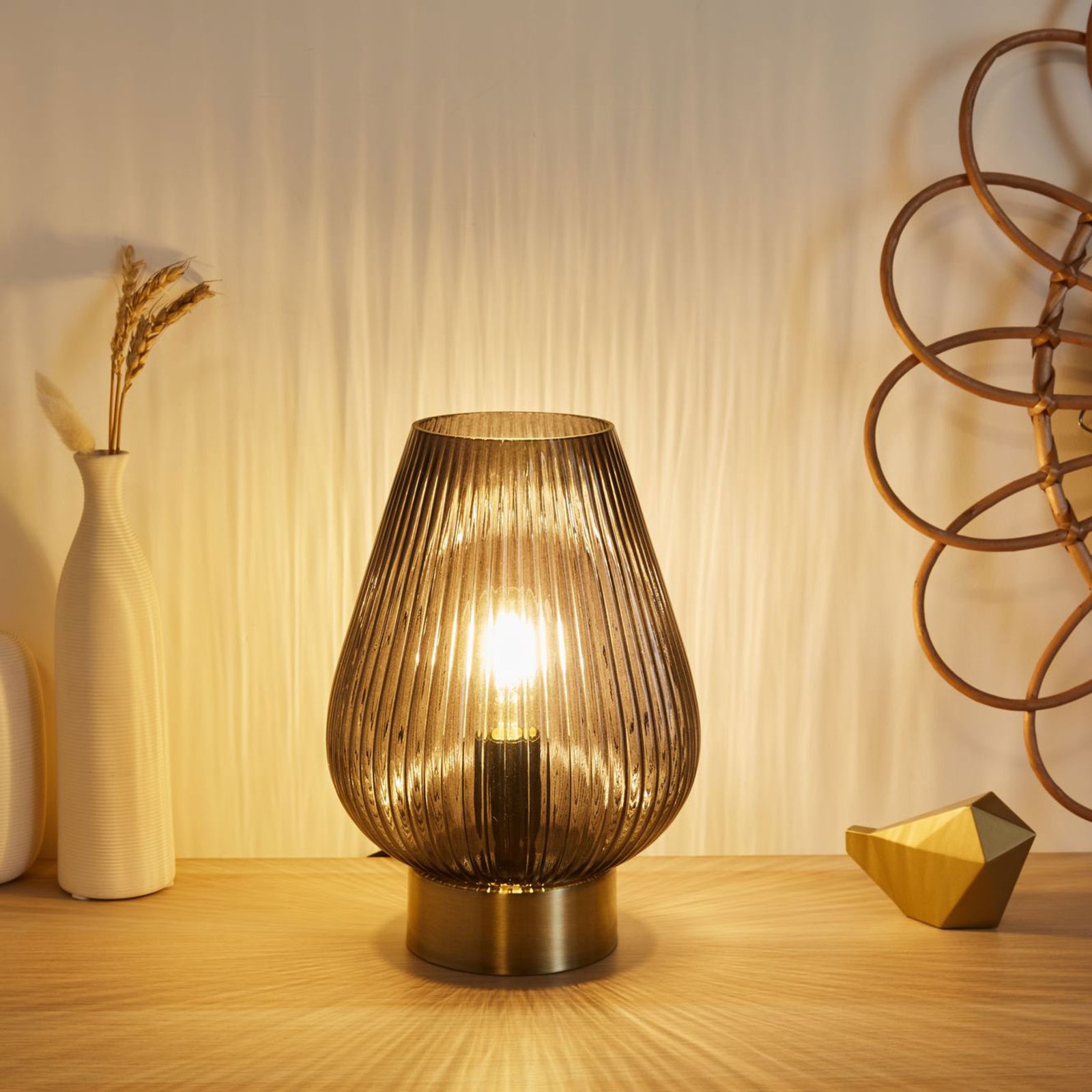 Pauleen Crystal Gloom stolná lampa zo skla