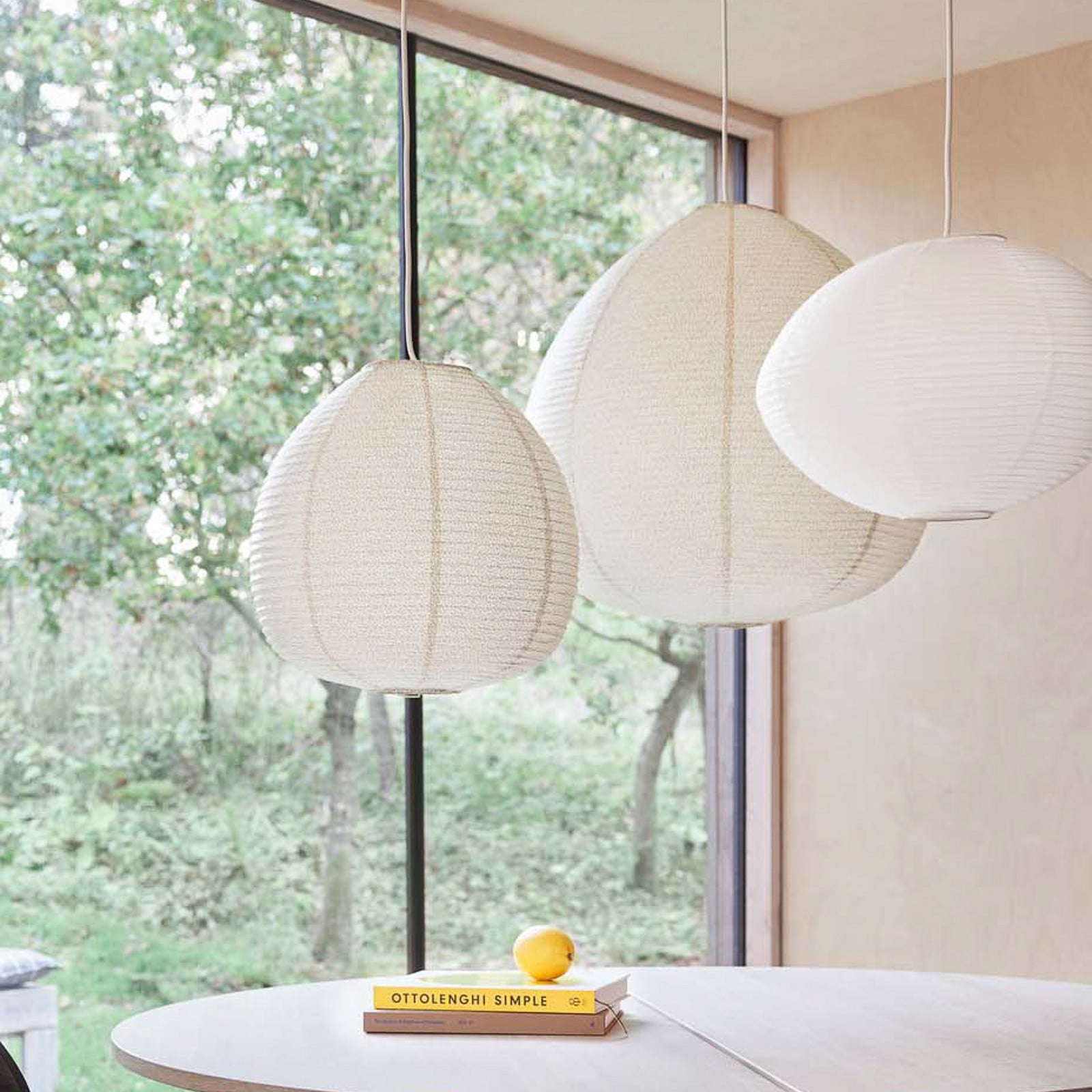Abat-jour Moyo, blanc, Ø 41 cm, papier OYOY Living Design - Papier / carton - Rond