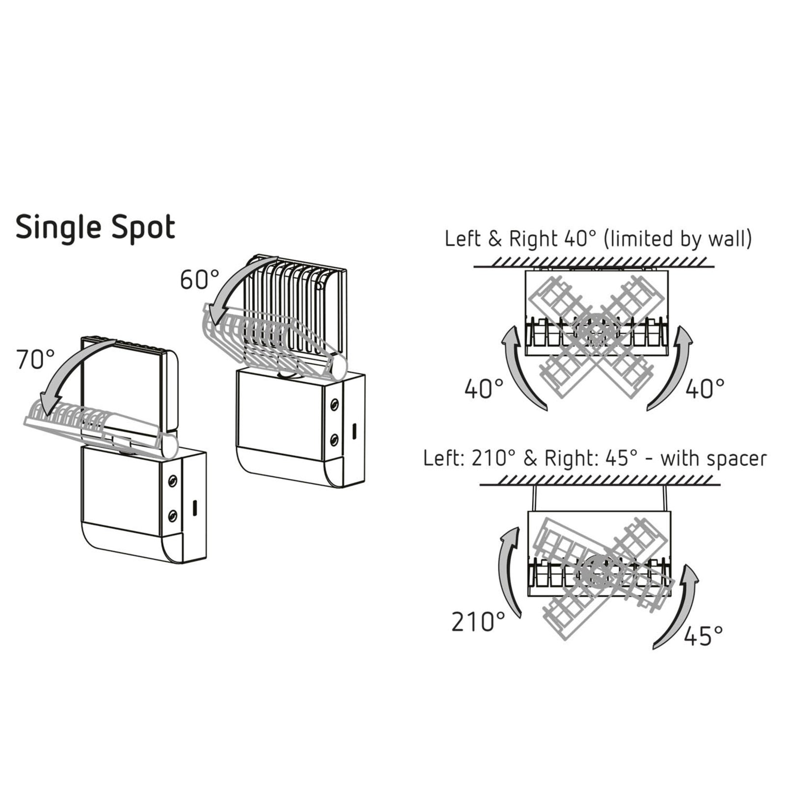 Theben LED vanjska zidna svjetiljka theLeda S8-100, crna, senzor