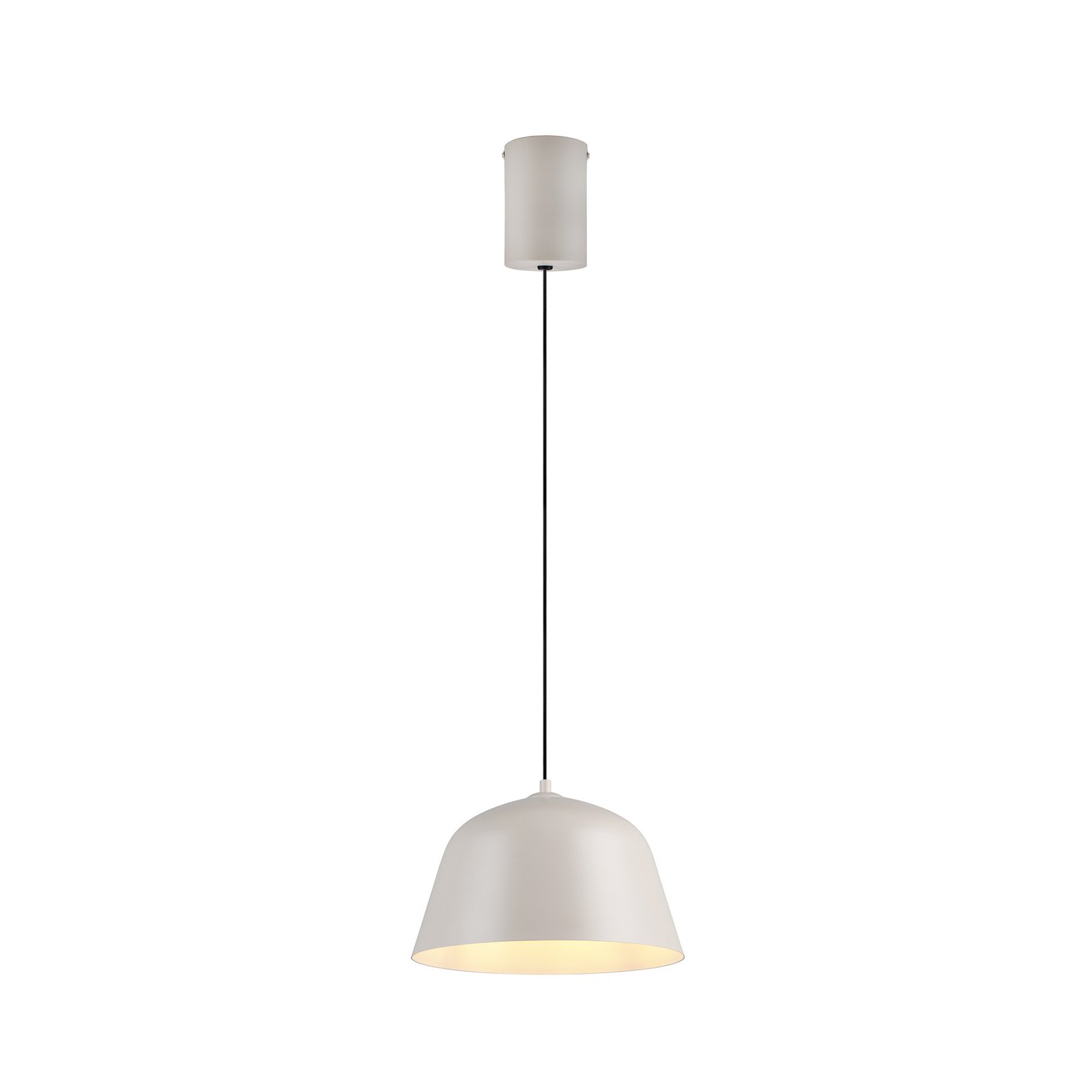 Hanglamp Tova, lichtgrijs, Ø 30 cm, metaal, E27