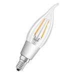 LED větruodolná žárovka E14 4W teplá bílá dim čirá