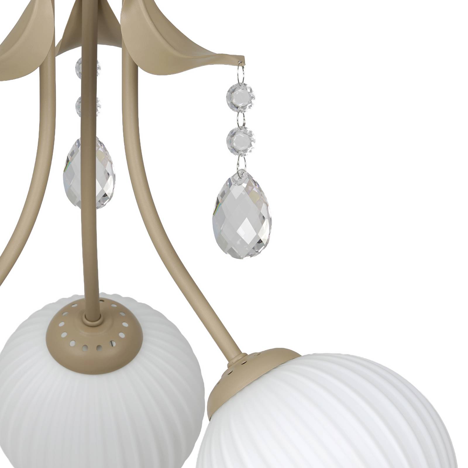 Lampa sufitowa Celeste, kolor taupe, Ø 40 cm, metal, 3-punktowa