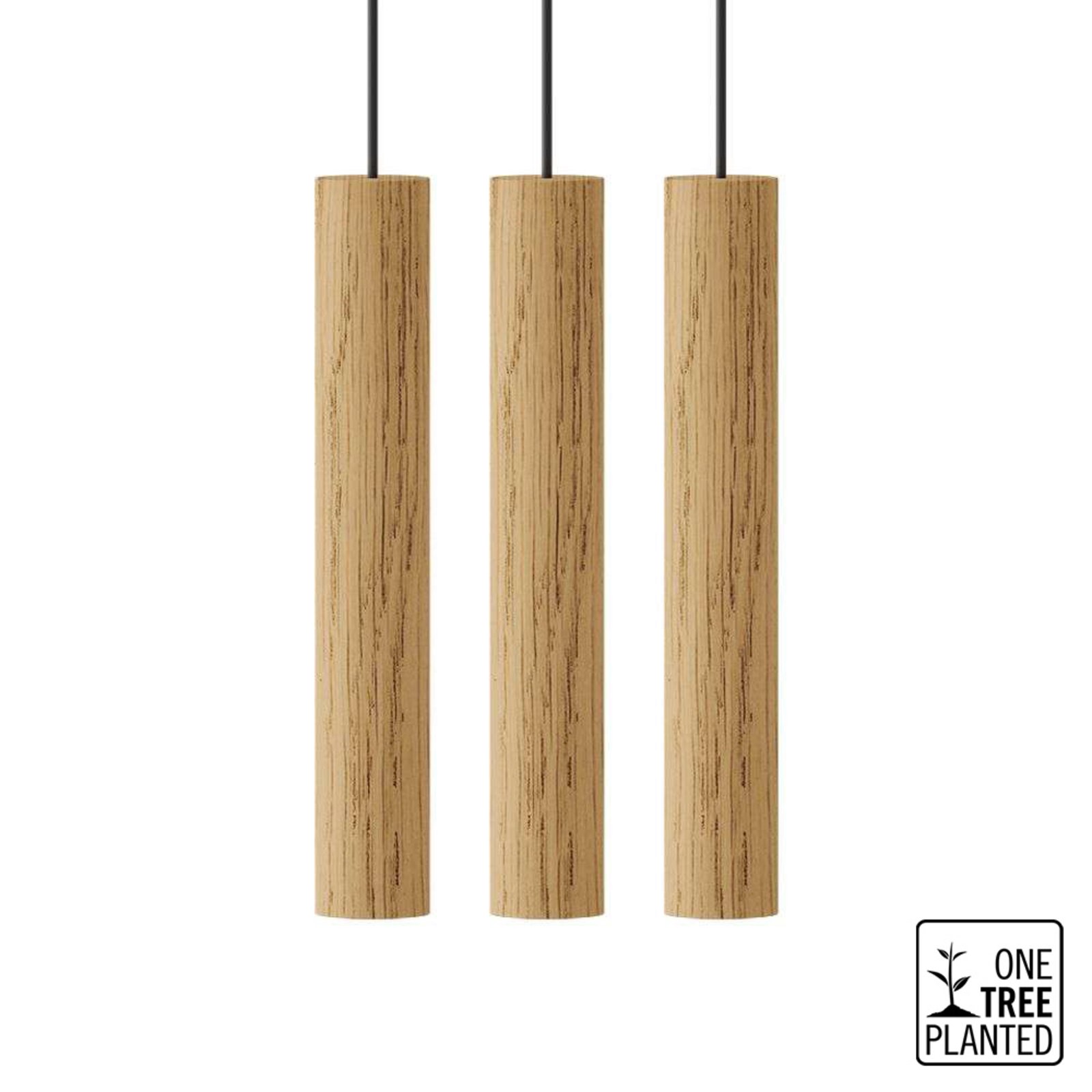 Chimes Cluster 3 Lustră Pendul Oak - UMAGE