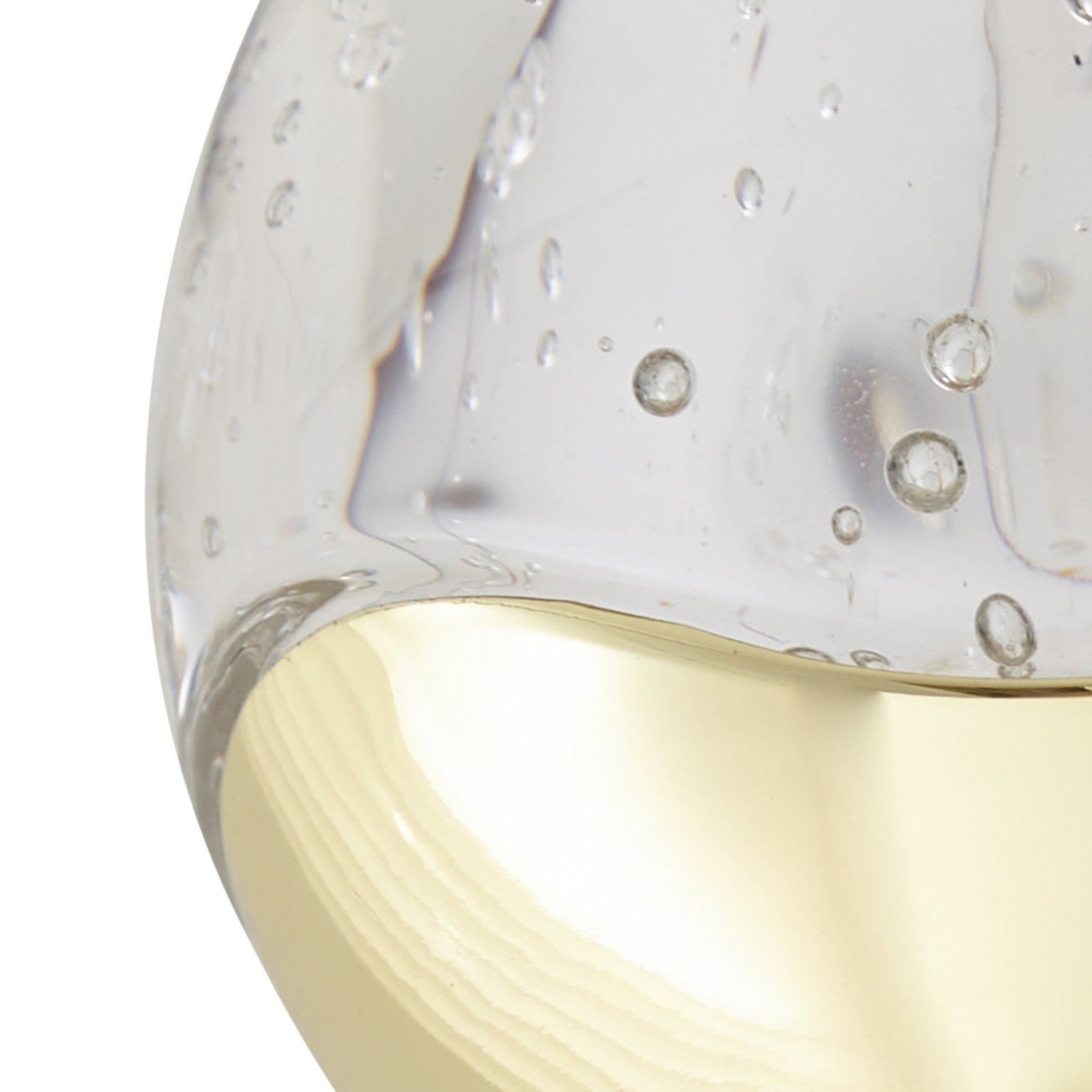 Lucande LED hanglamp Hayley, Ø 9 cm, goudkleurig, glas