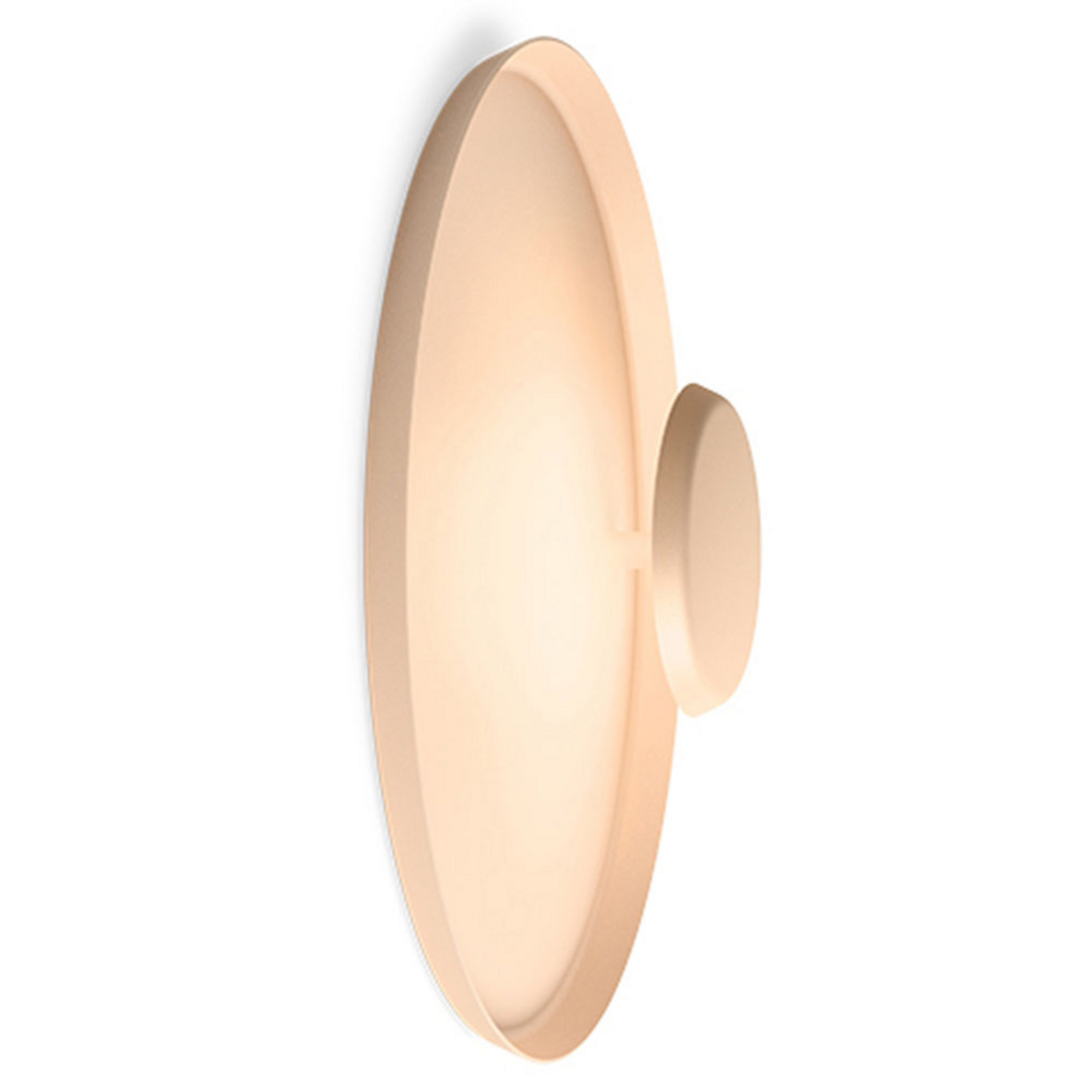Top LED wall light, pale pink, Ø 40 cm - Vibia
