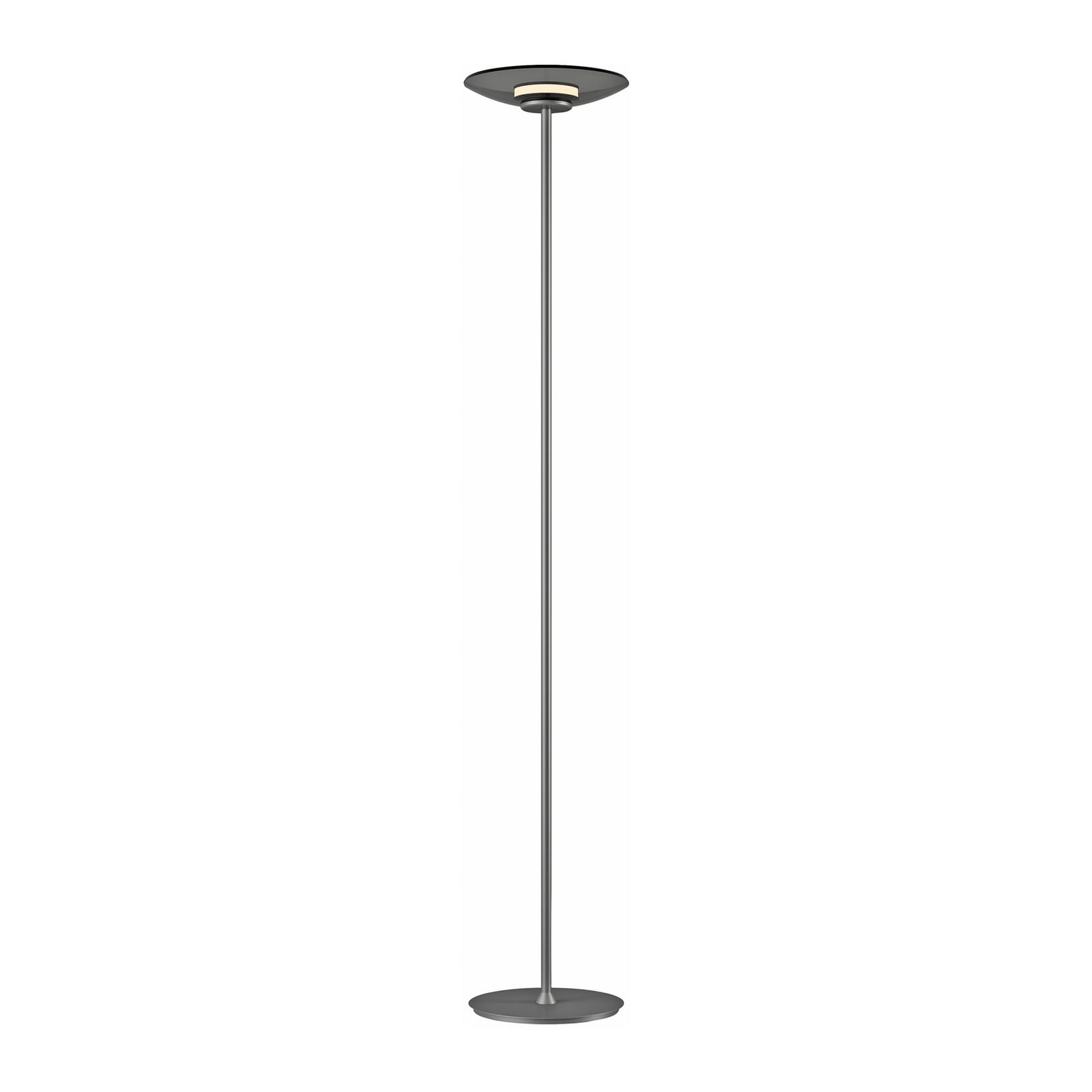 LED-Stehleuchte PURE Moon, platin, Rauchglas, 180 cm LED-Stehleuchte PURE Moon, platin, Rauchglas, 180 cm
