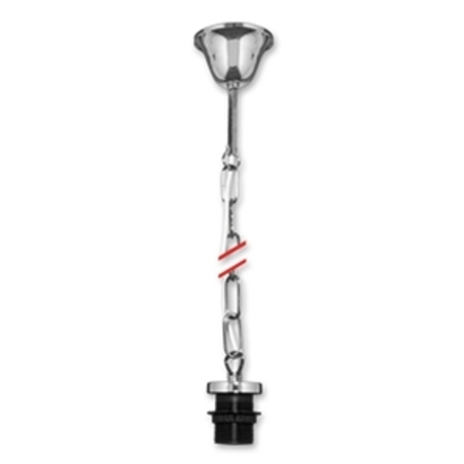 Pferdekaemper E27 chain pendant, length 80 cm, chromed, E27, L: 80 cm