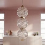 Suspension LED OSRAM Decor Xstal, couleur laiton, Ø 12 cm