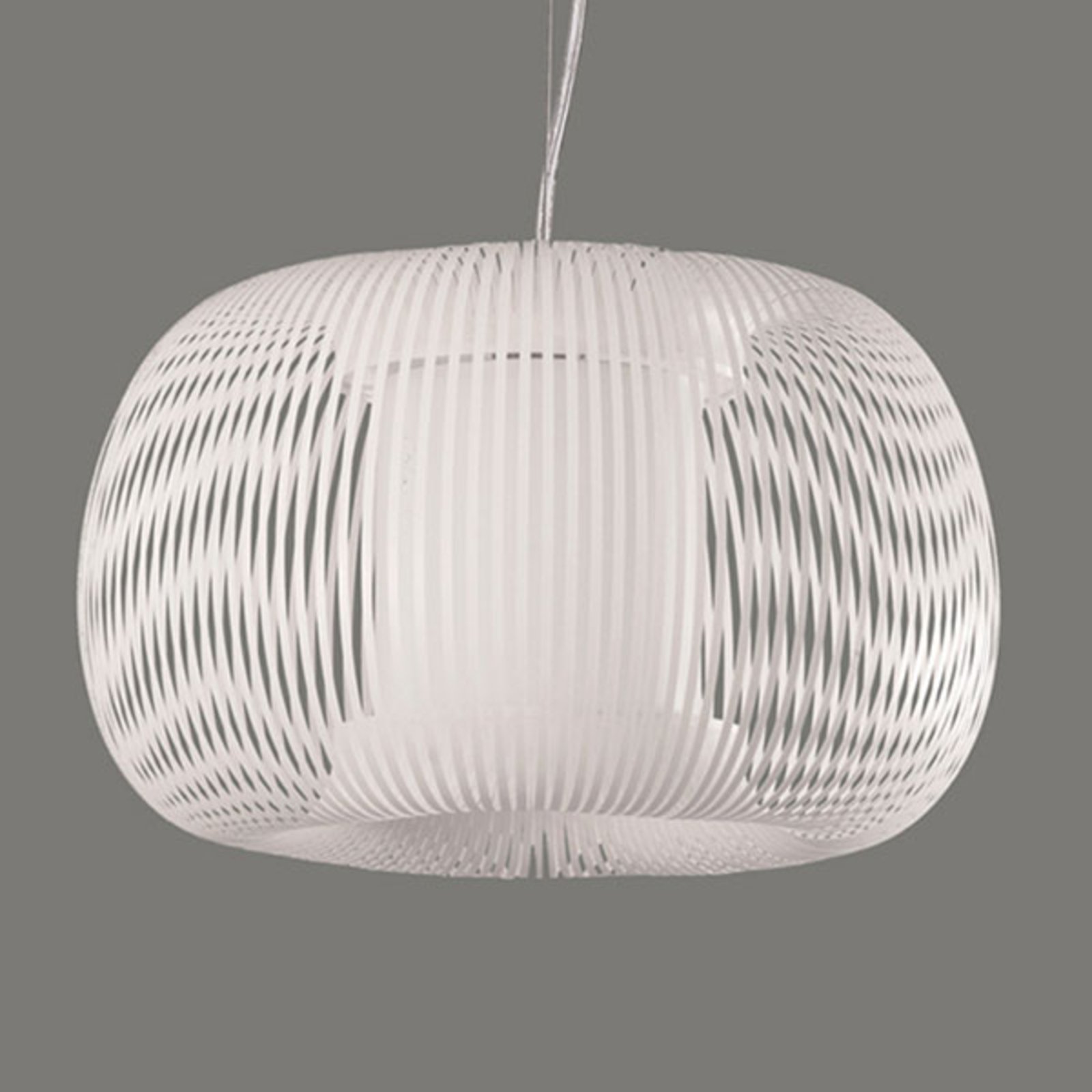 Závesná lampa Mirta, biela, Ø 38 cm