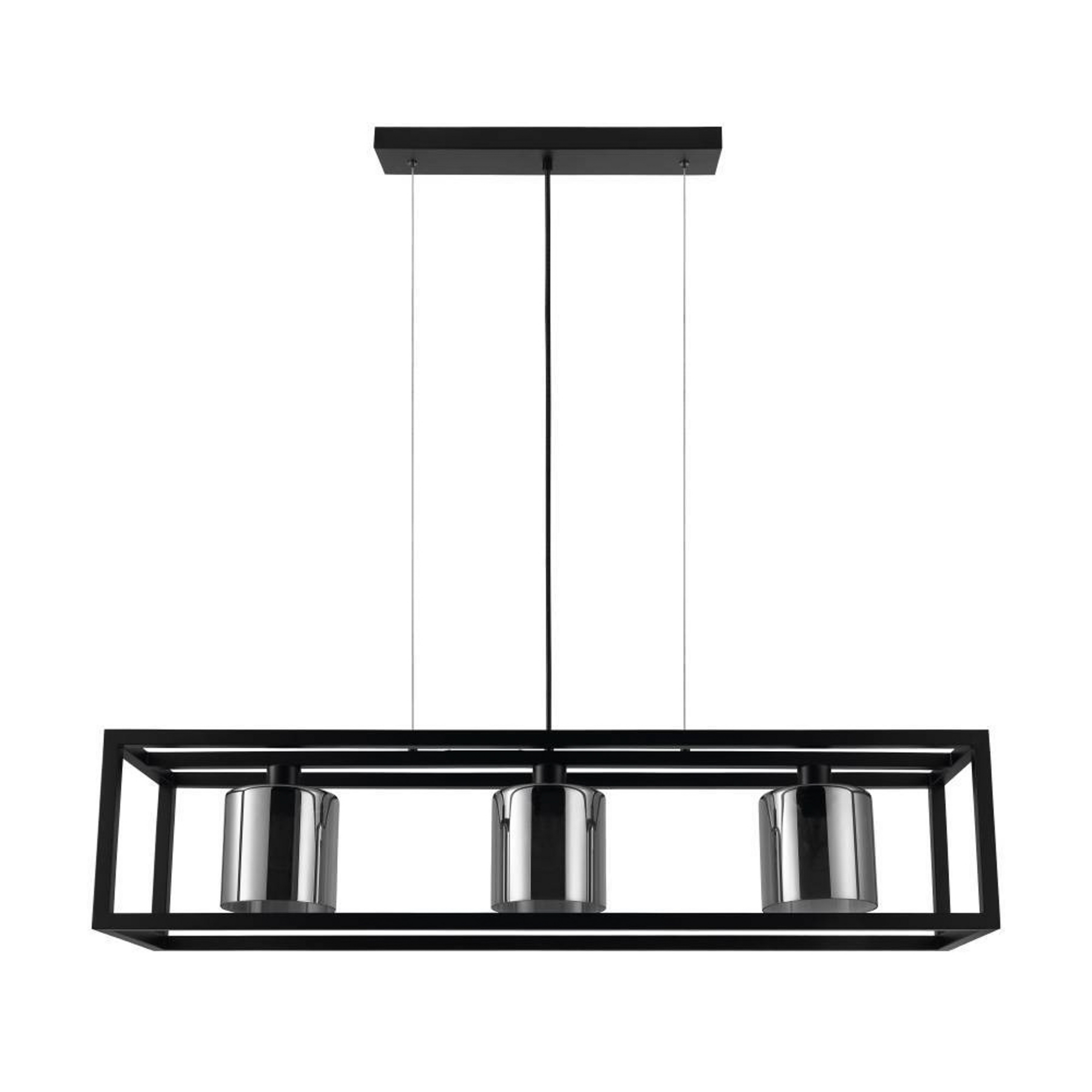 EGLO Brisling suspension, à trois lampes, noire