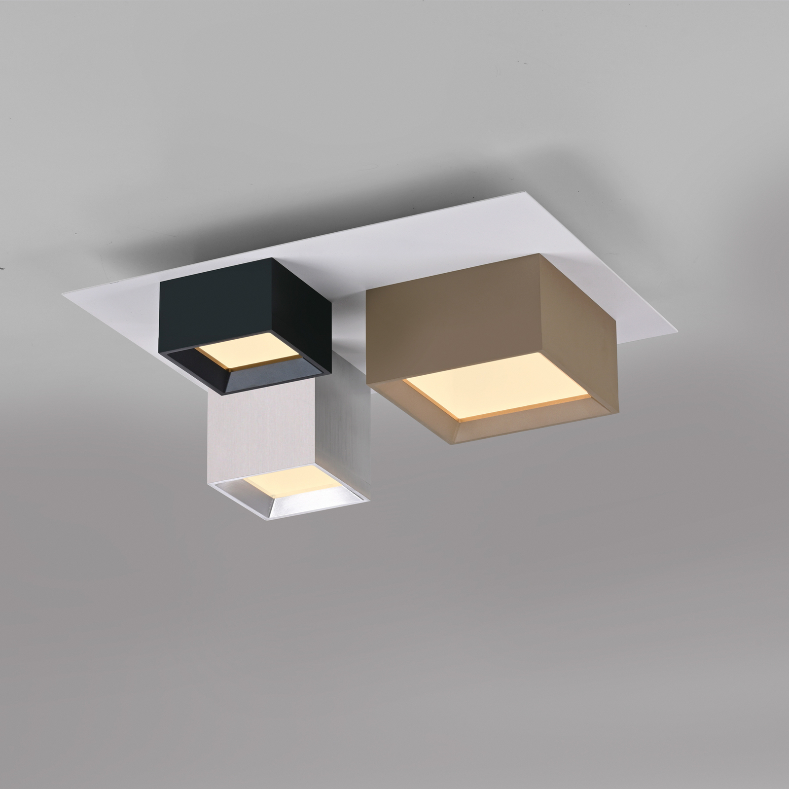 LED-stropna svetilka PURE Manhatten, večbarvna, 3-žarilna, CCT