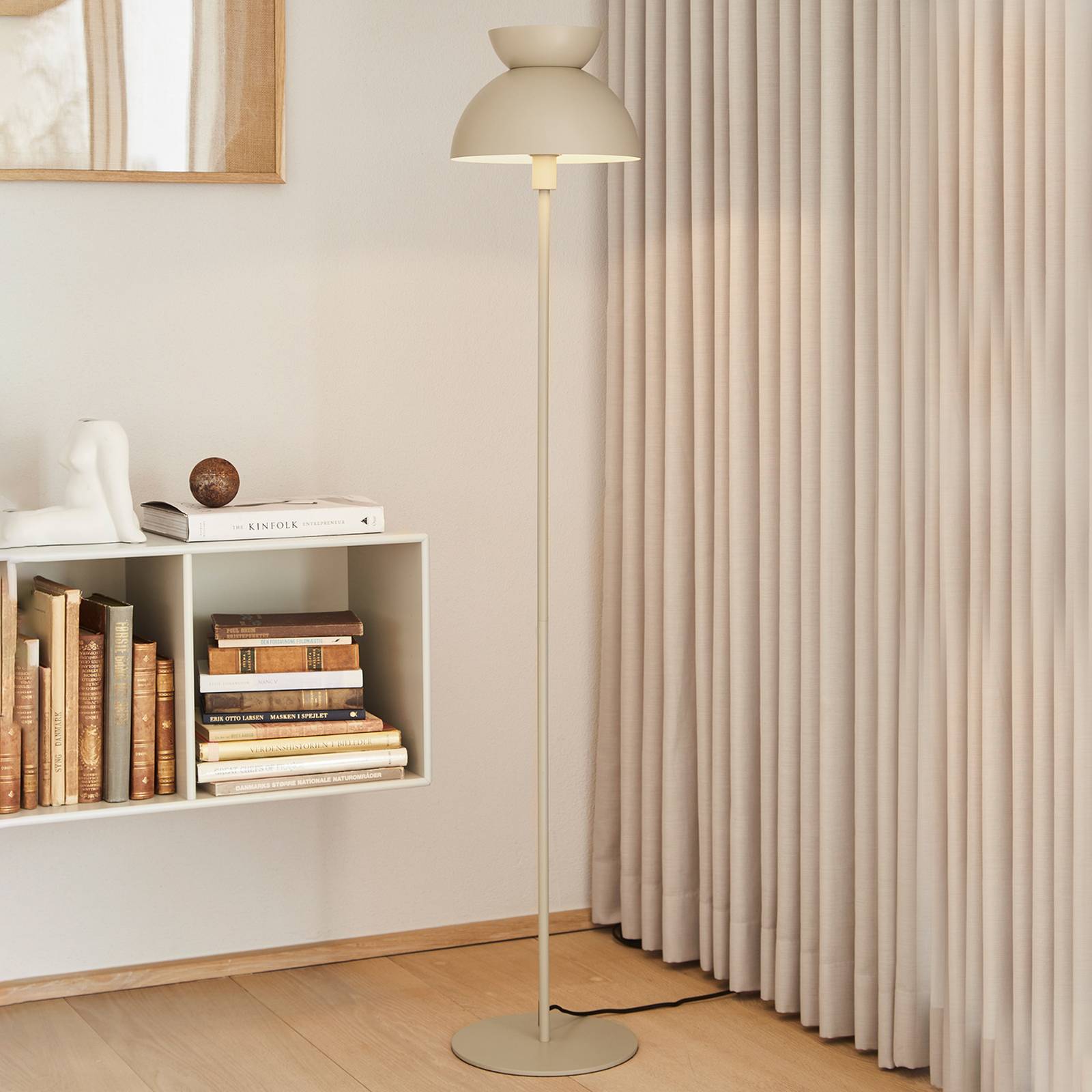 Image of FRANDSEN Butterfly lampadaire gris, commande pied 5702410487185