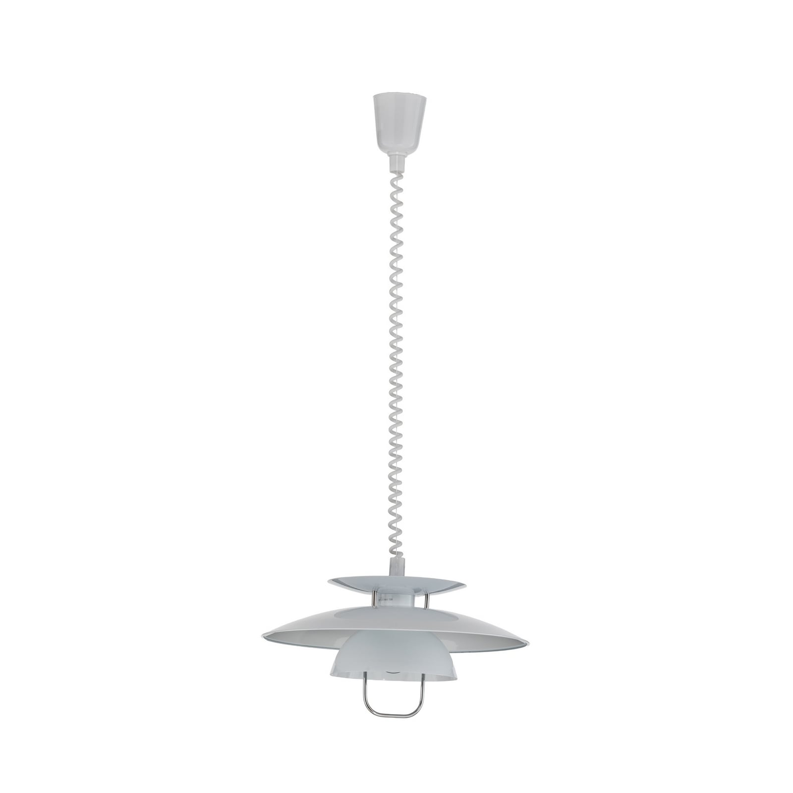 Lindby Hängelampe Nadija, weiß, 43 cm, höhenverstellbar, E27