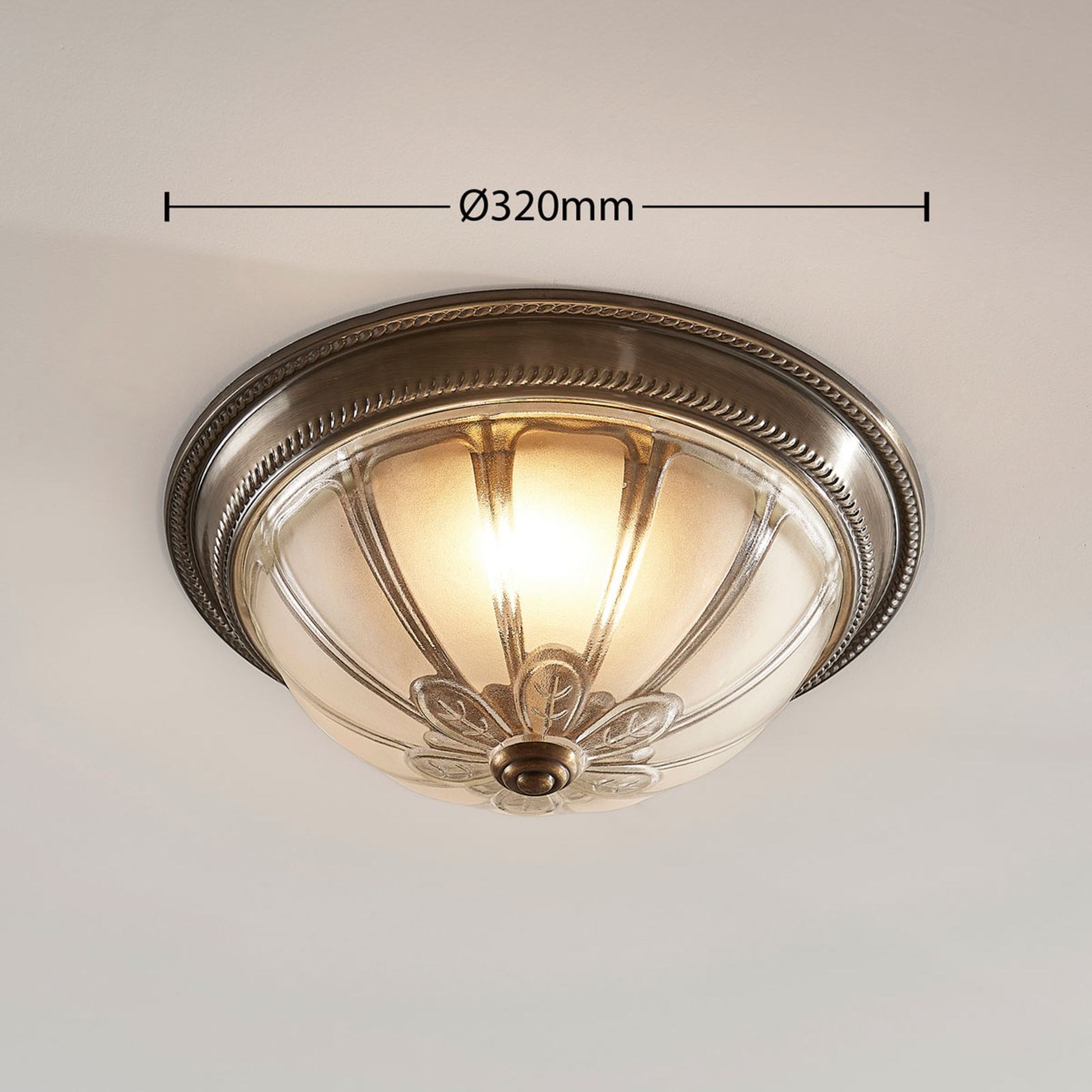 Henja round LED ceiling light, 3-stage dimmable
