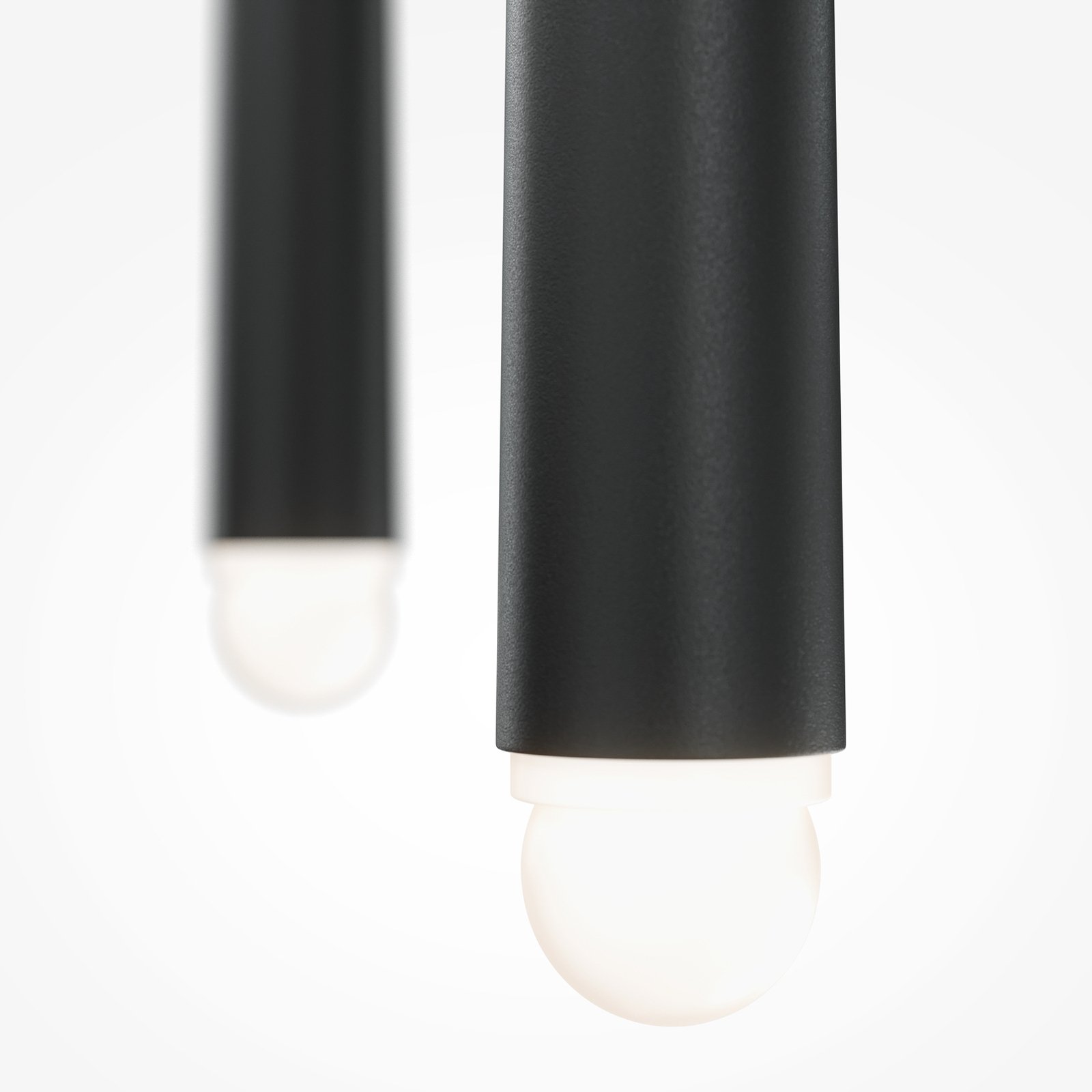Maytoni Cascade LED pendant light, black, 3-bulb