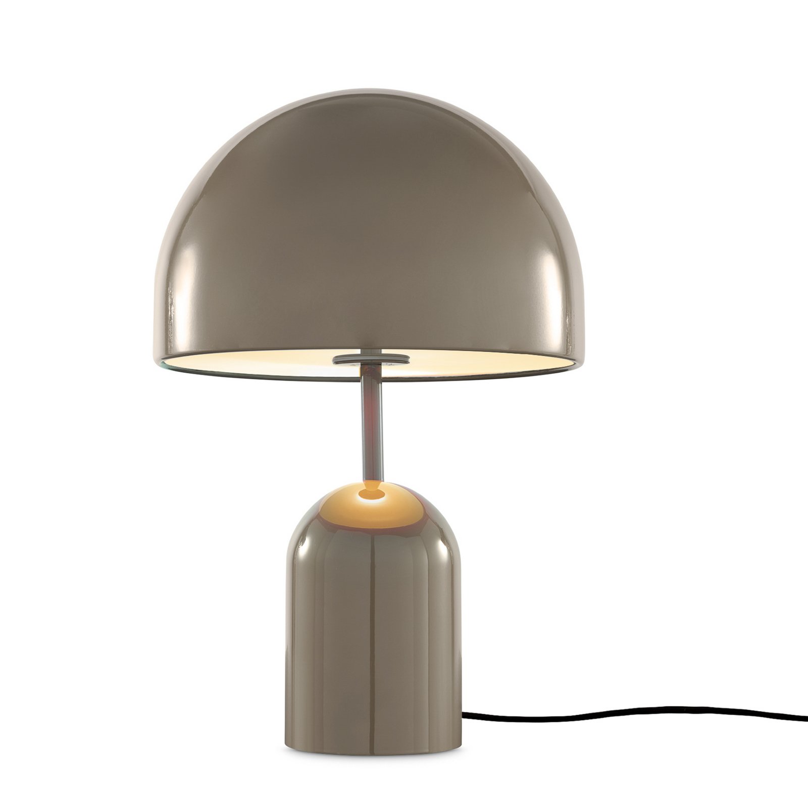 Tom Dixon LED-Tischlampe Bell, taupe, Höhe 43 cm, dimmbar