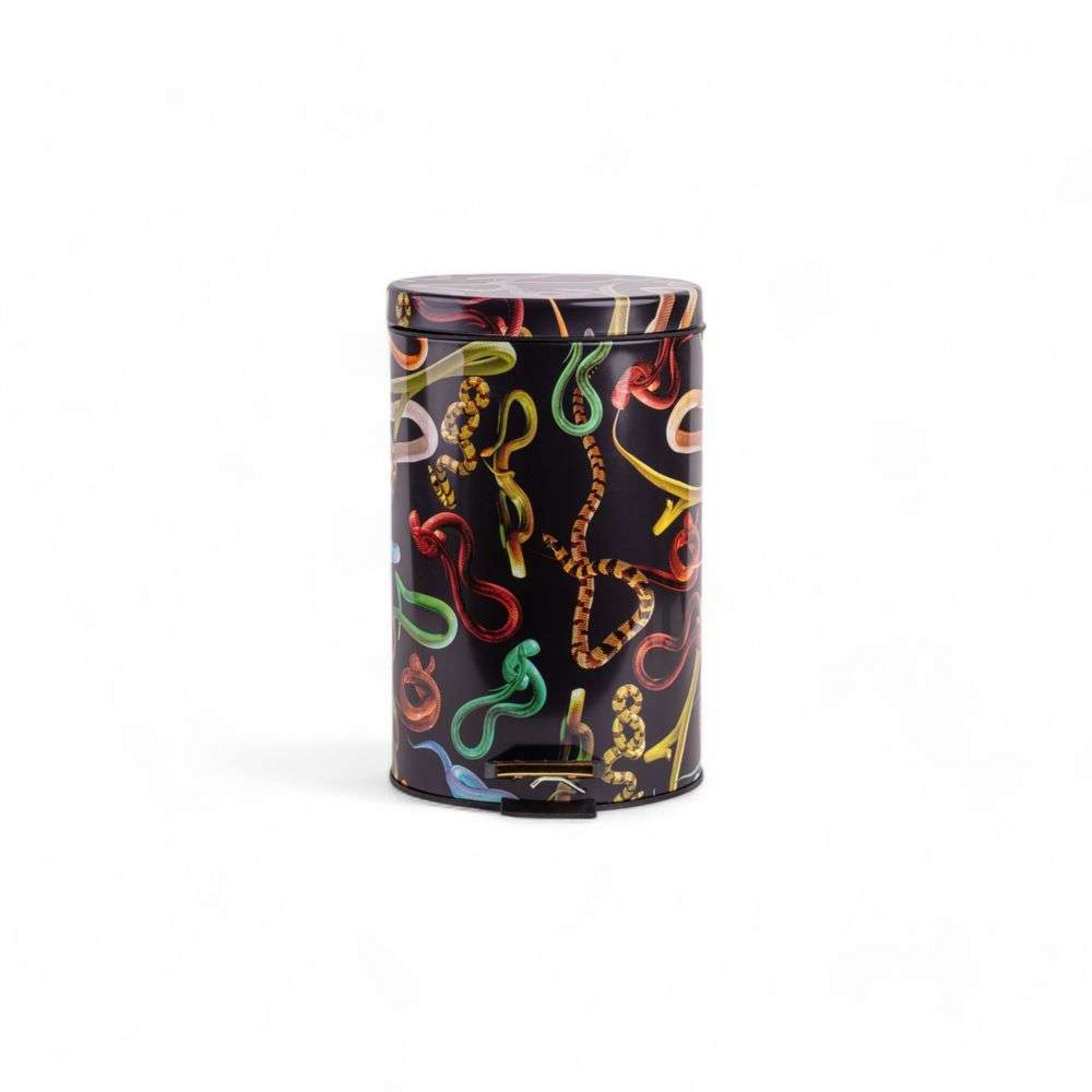 Snakes Toiletpaper Home Bin Ø25xH39,5 Black/Multicolor - Seletti