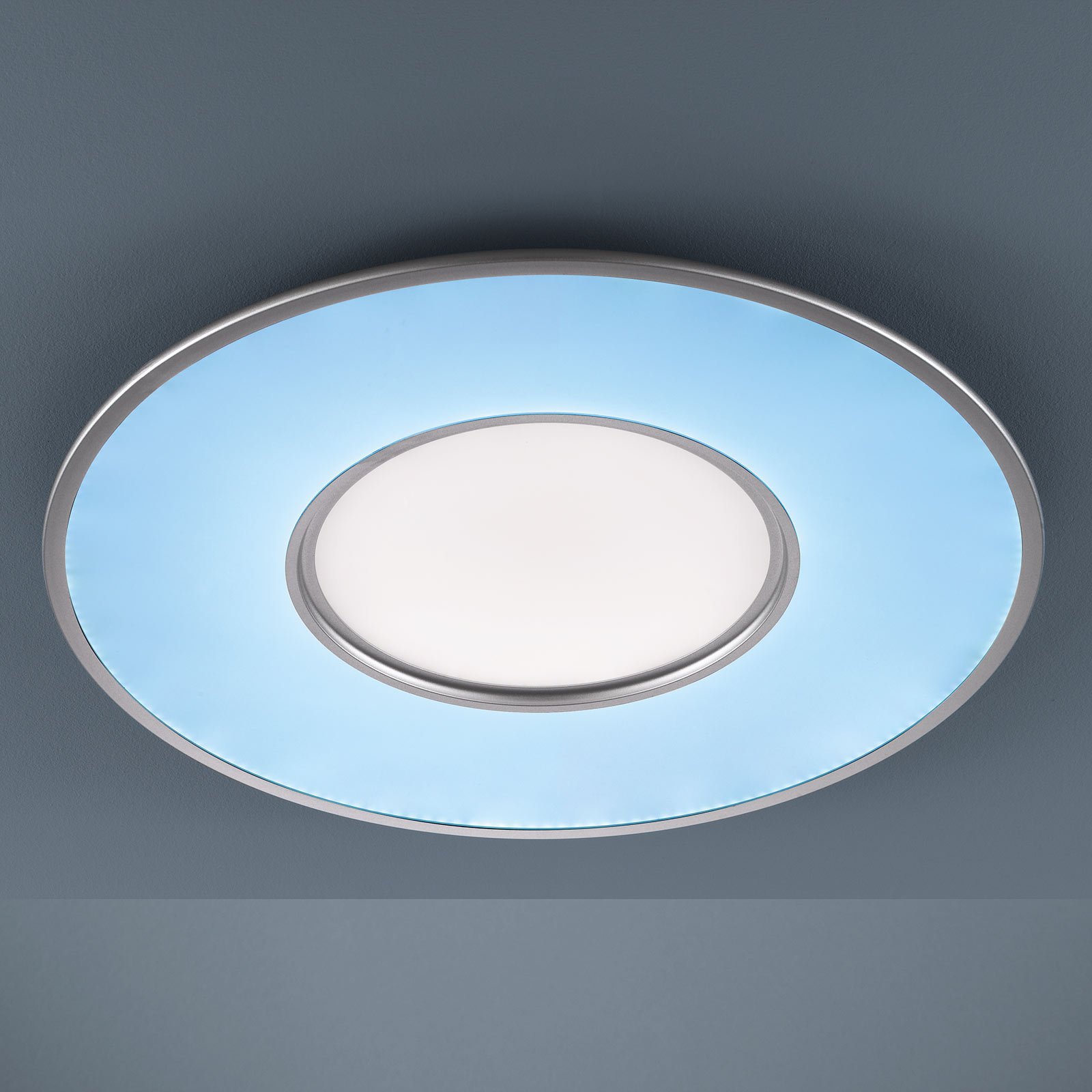 Fischer & Honsel Mia LED ceiling light with CCT and remote control, for Living / Dining Room, metal, plastic, 40 W, energy efficiency: A+, H: 5.5 cm