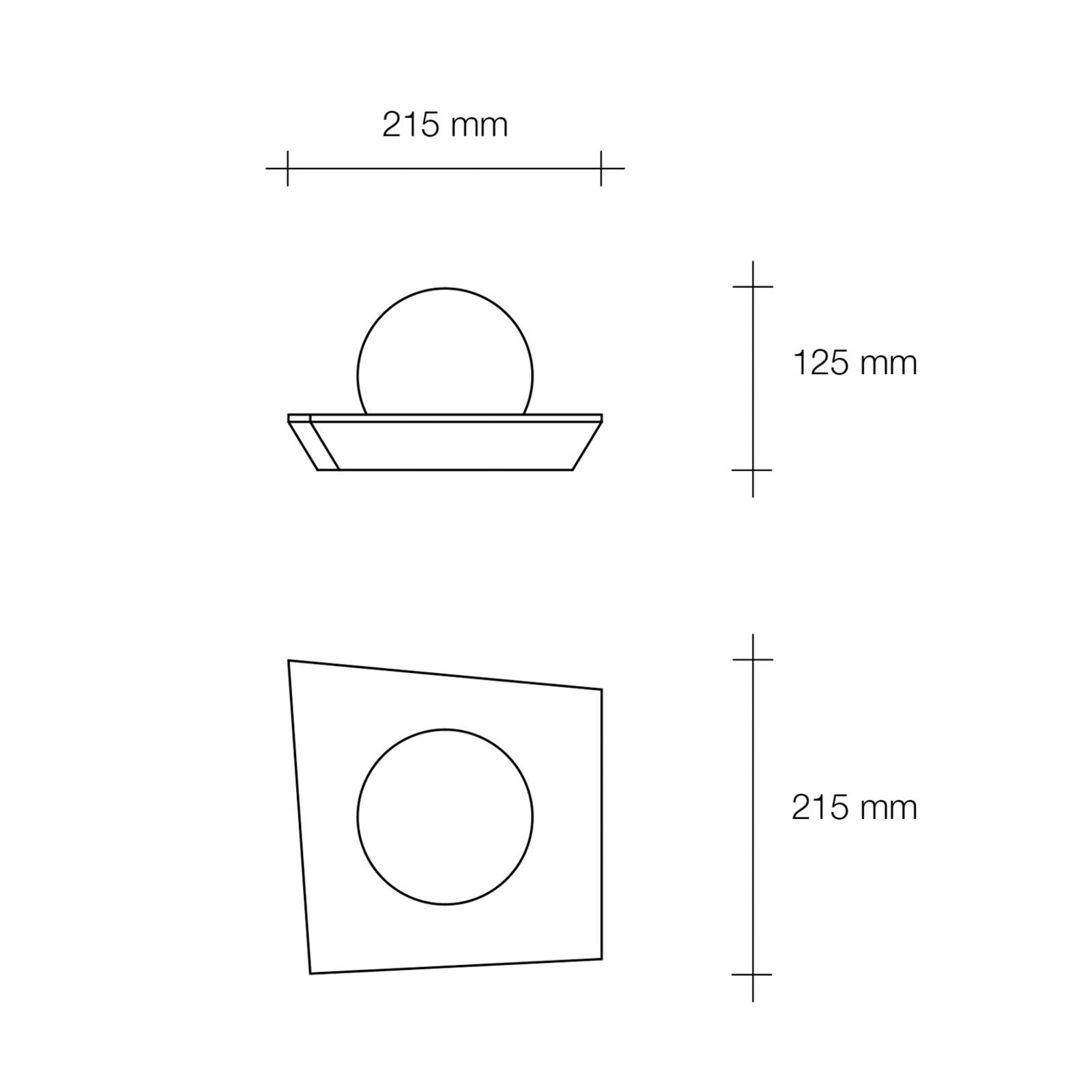 Lampa sufitowa Cicladi, długość 21,5 cm, biały, gips, GX53