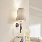 Lindby Haldorin wall light, fabric lampshade